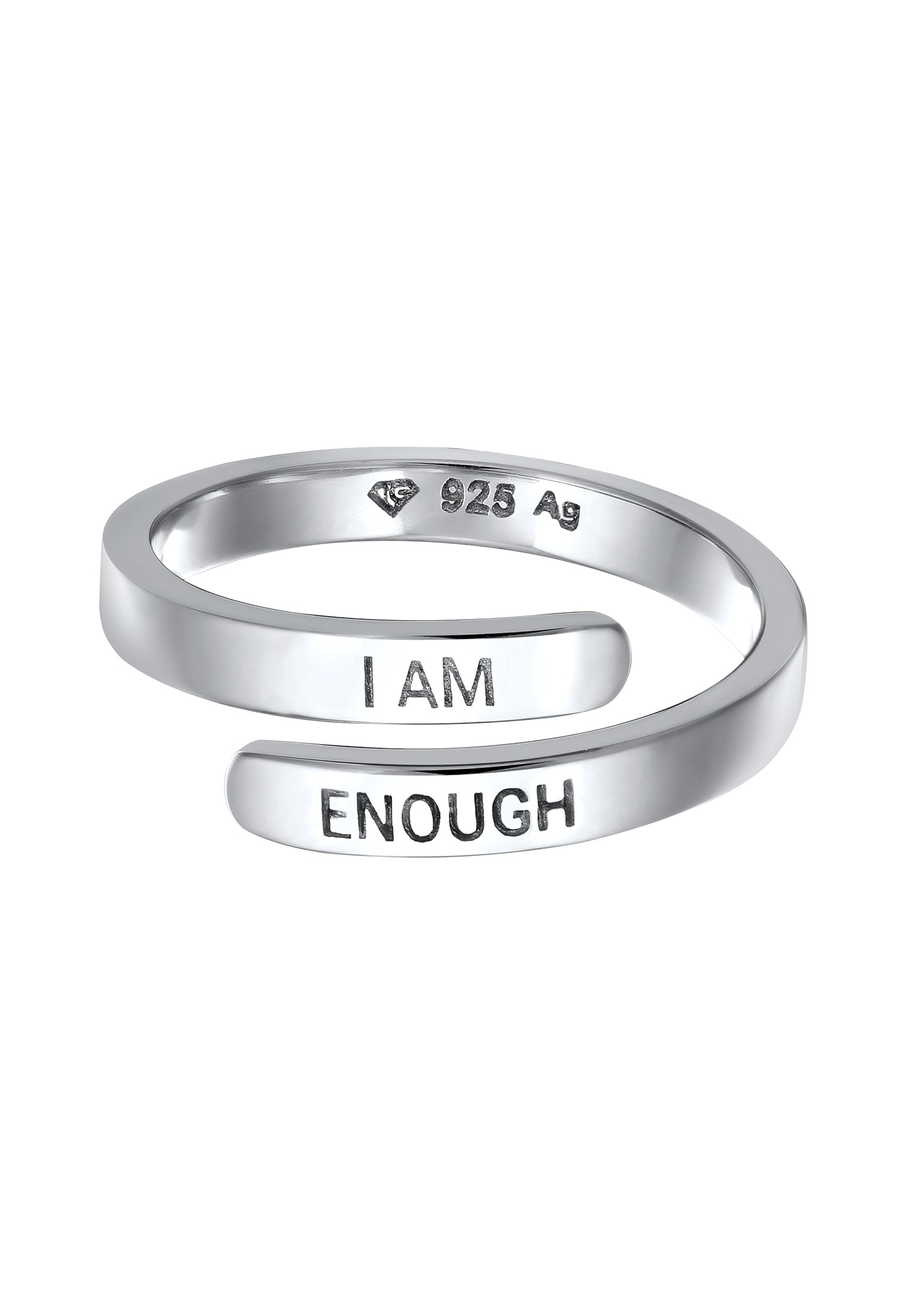 Elli Silberring »Ring Wickelring 925 Sterling Silber I AM ENOUGH«