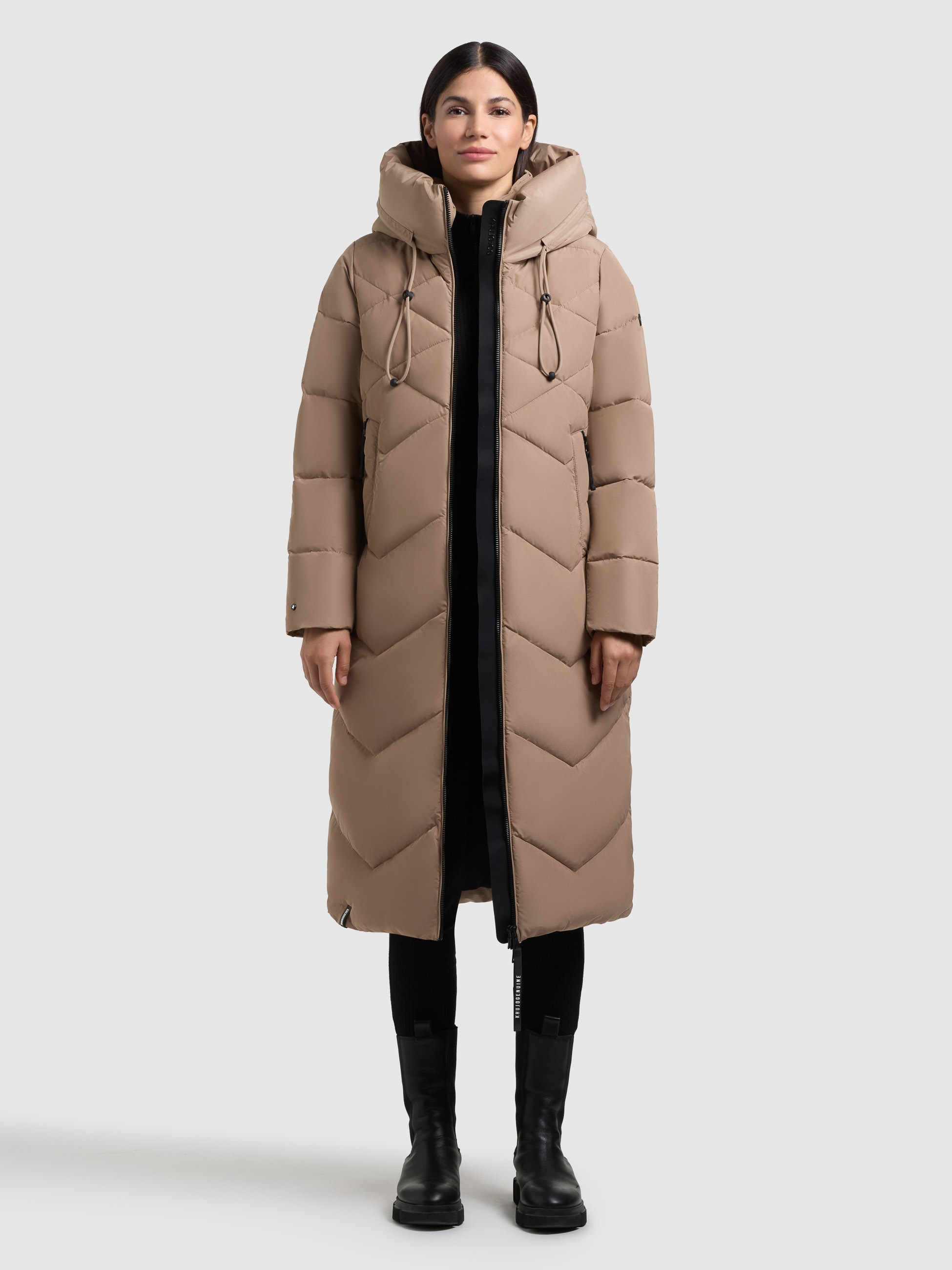 khujo Steppmantel »LINARI«, innenliegender Stehkragen, elastische Bündchen am Ärmelfutter
