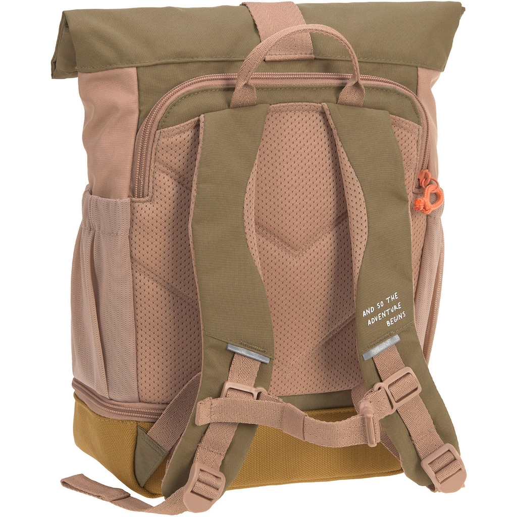 LÄSSIG Kinderrucksack »Nature, Mini Rolltop Backpack, Hazelnut«, Reflektoren