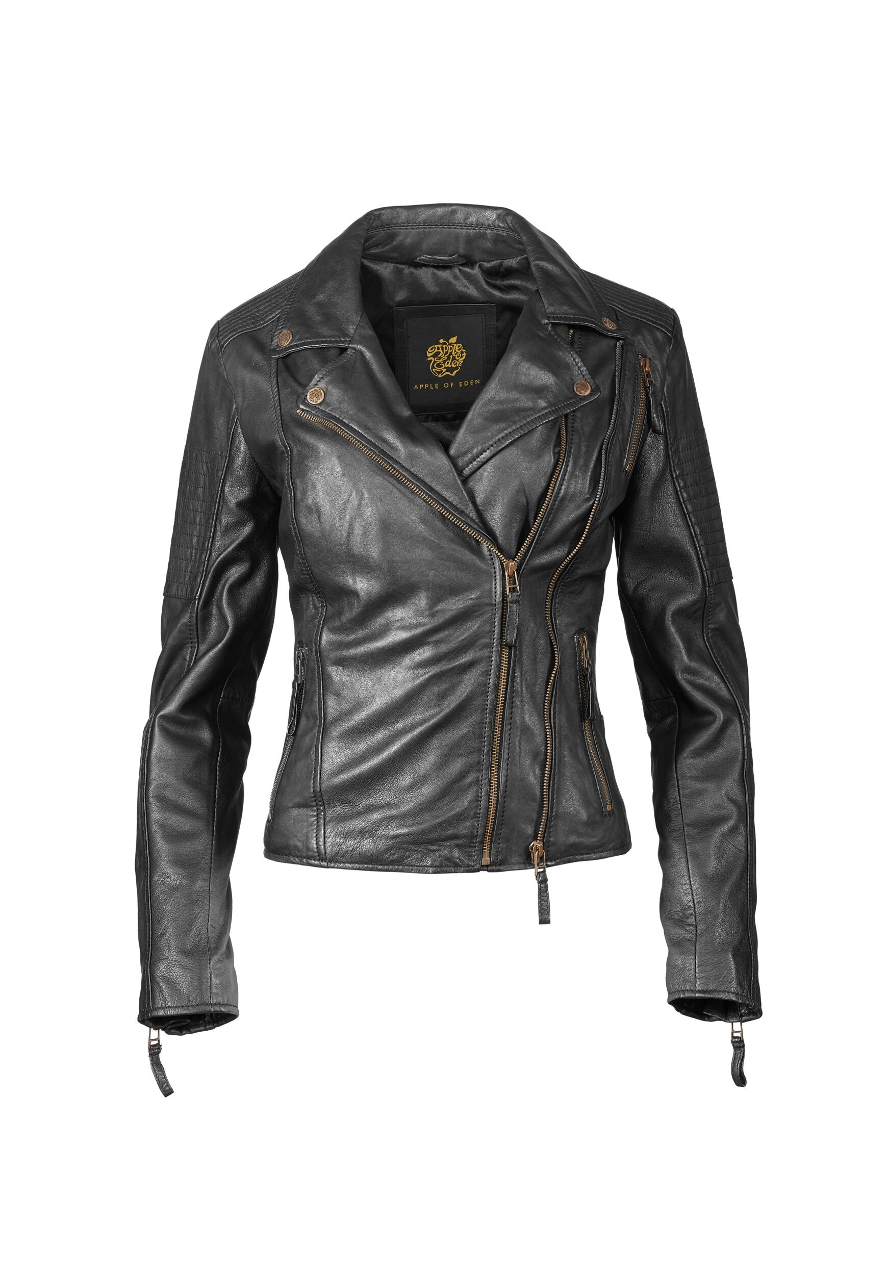 Apple of Eden Lederjacke »Apple of Eden Lederjacke AOE-114« ohne Kapuze aus weichem Leder