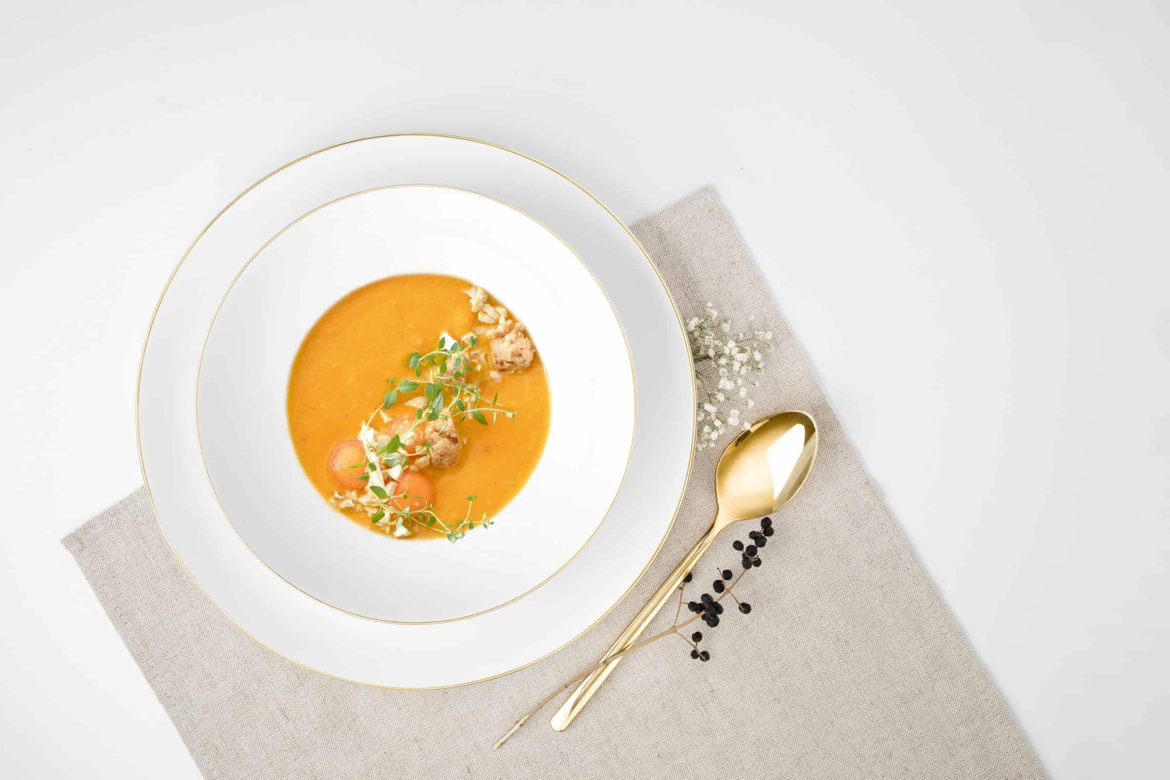 Seltmann Weiden Schale »Foodbowls Liberty Goldrand ø 17,5 cm 6er Set weiß-gold« 6 Stk. aus Porzellan Spülmaschinengeeignet, Ofenfest