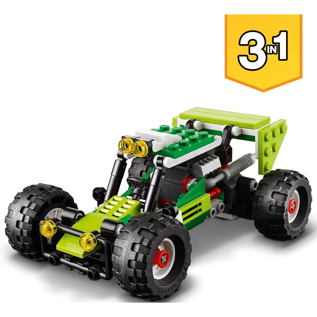 LEGO® Konstruktionsspielsteine »Geländebuggy (31123), LEGO® Creator 3in1«, (160 St.), Made in Europe