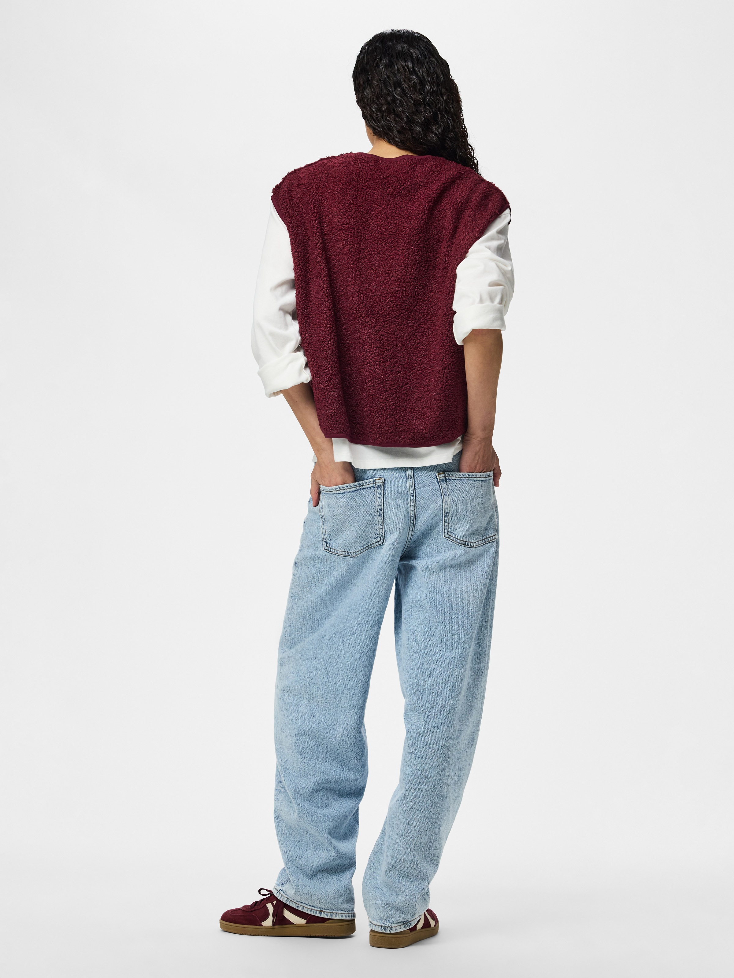 pieces Plüschweste »PCKATTY TEDDY VEST NOOS BC« Kunstfaser, Plüsch