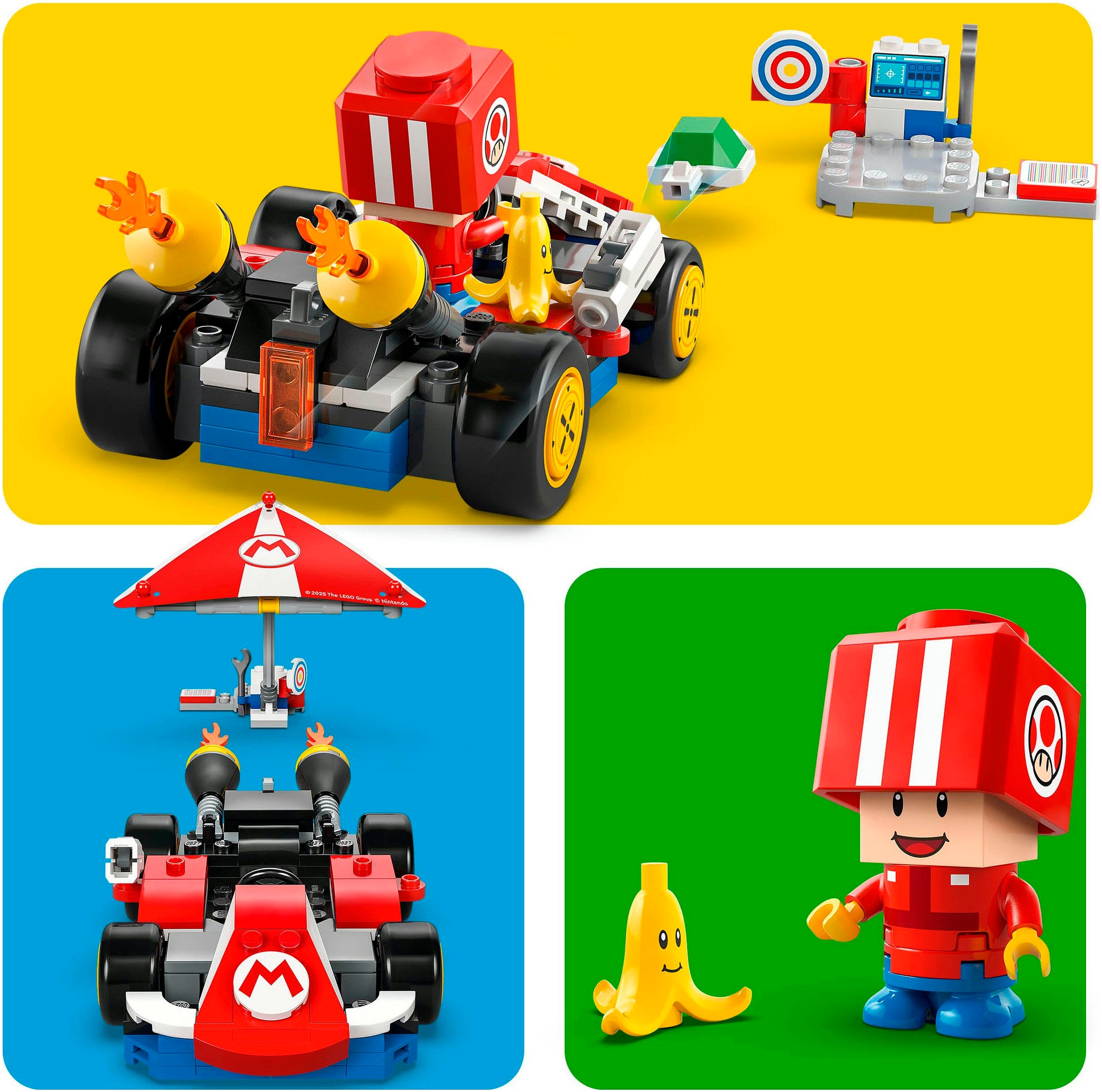 LEGO® Konstruktionsspielsteine »Mario Kart™ – Standard–Kart (72032), LEGO Super Mario«, (174 St.), Made in Europe