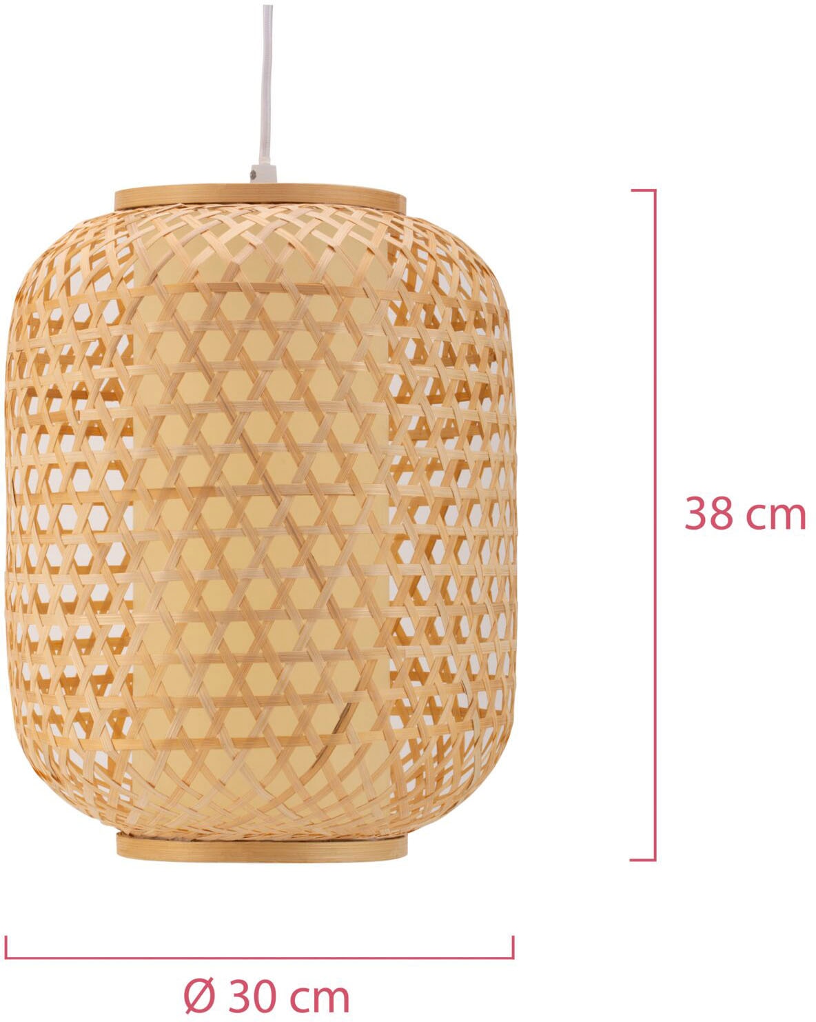 Pauleen Pendelleuchte »Woody Delight«, 1 flammig, Leuchtmittel E27 | ohne Leuchtmittel, E27