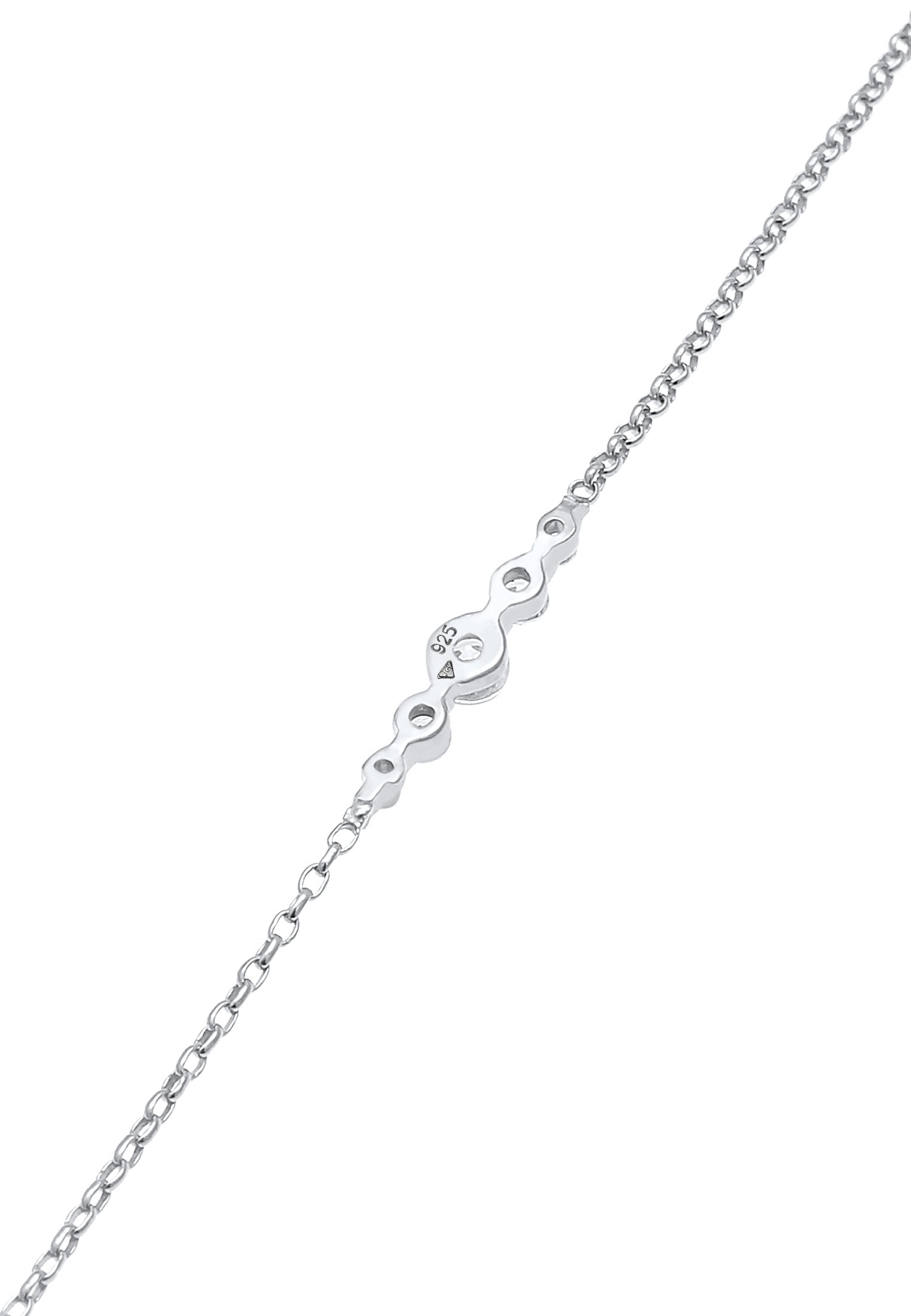 Elli Armkette »Armband Klassisch Funkelnd Zirkonia Kristalle 925 Silber«