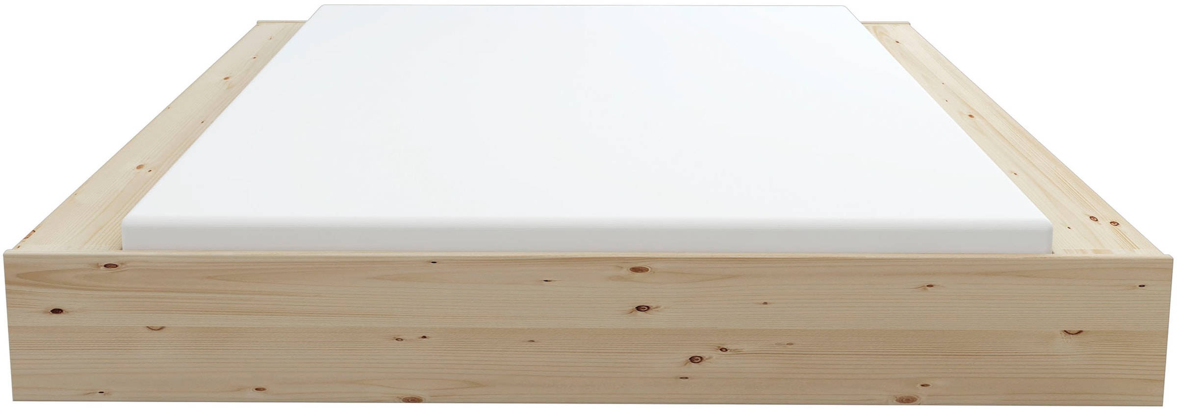 Home affaire Stauraumbett »Erno, Massivholzbett, Futonbett, 275KG belastbar«, (Breite/ Belastbarkeit: 120cm/275 KG, 180cm/275 KG), mit Lattenrost, Massivholz, FSC® zertifiziert, viel Stauraum + Ablagen