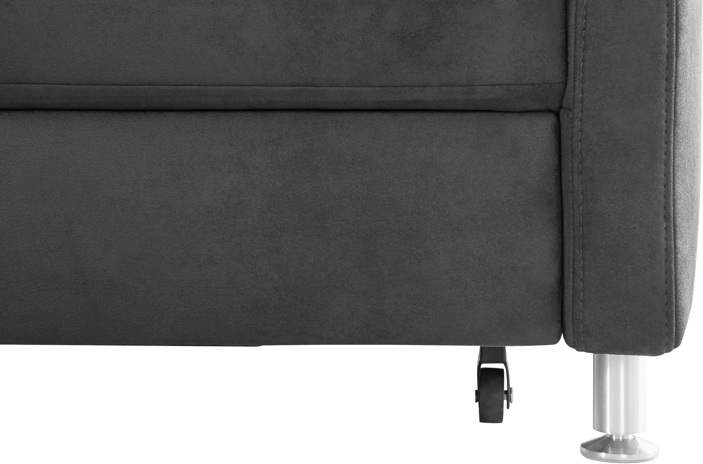 sit&more Ecksofa »Darwin L-Form«, inklusive Federkern, wahlweise mit Kopfteilverstellung, Bettfunktion