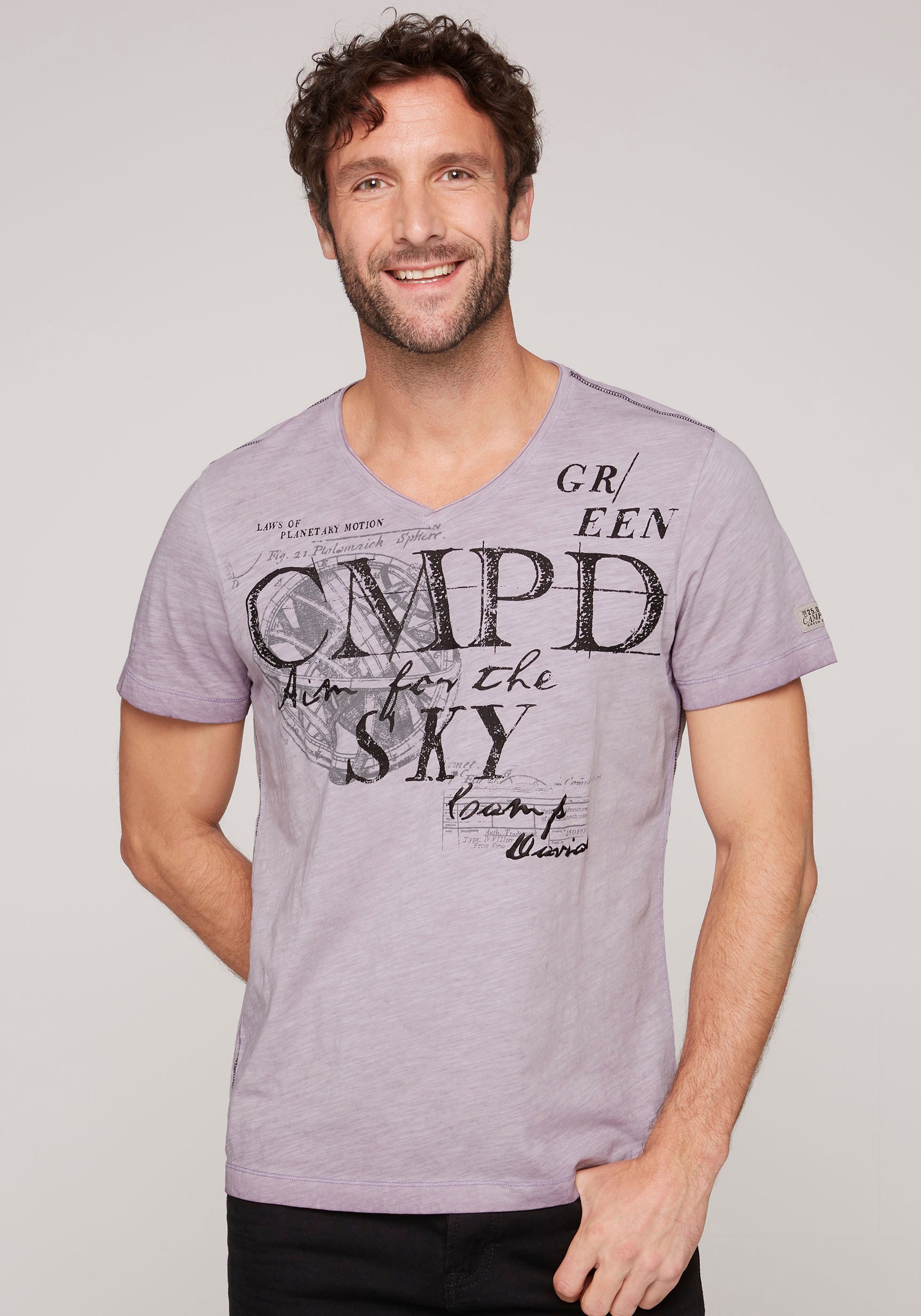 CAMP DAVID T-Shirt, mit Logo-Druck