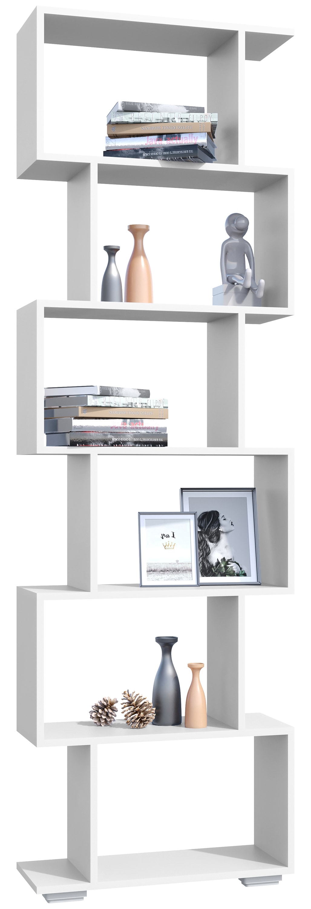 VCM Standregal »Holz Raumteiler Stand Regal Deko Bücher Palusa L« 1 Stk. tlg.
