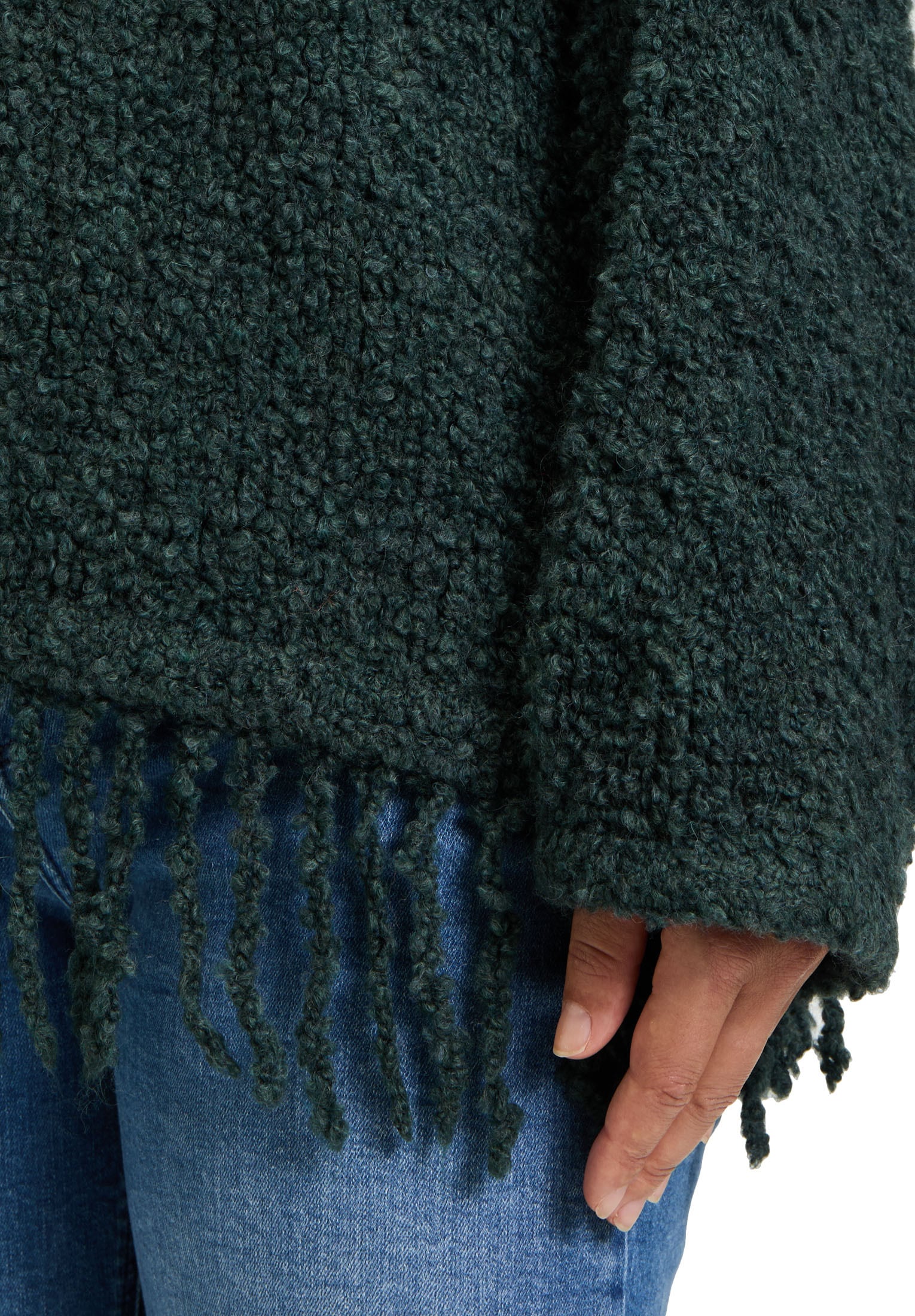 Cartoon Strickpullover »Strickpullover mit Fransen«