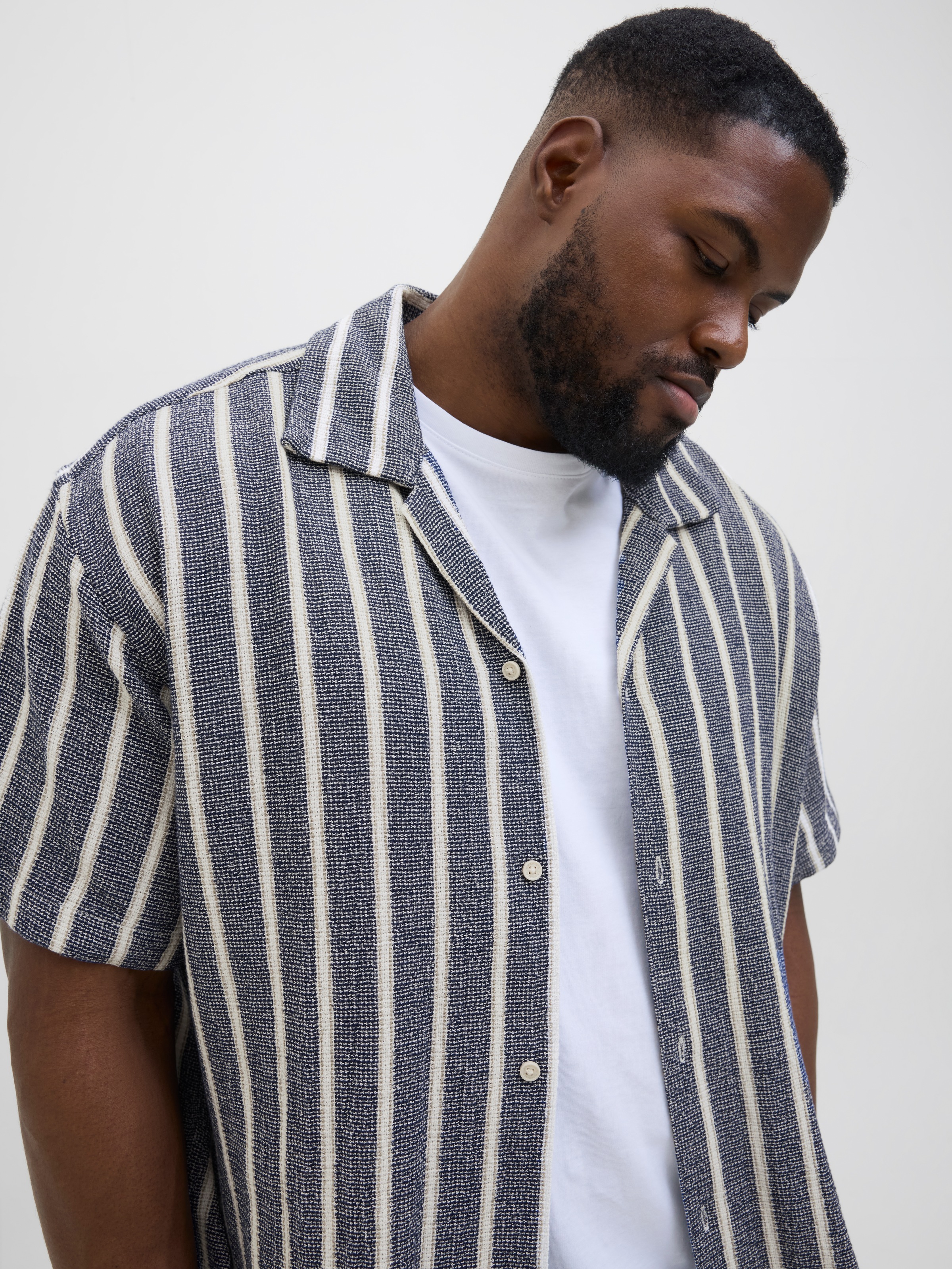 Jack & Jones PlusSize Kurzarmhemd »JORCOBA STRIPE RESORT SHIRT SS SN PLS«