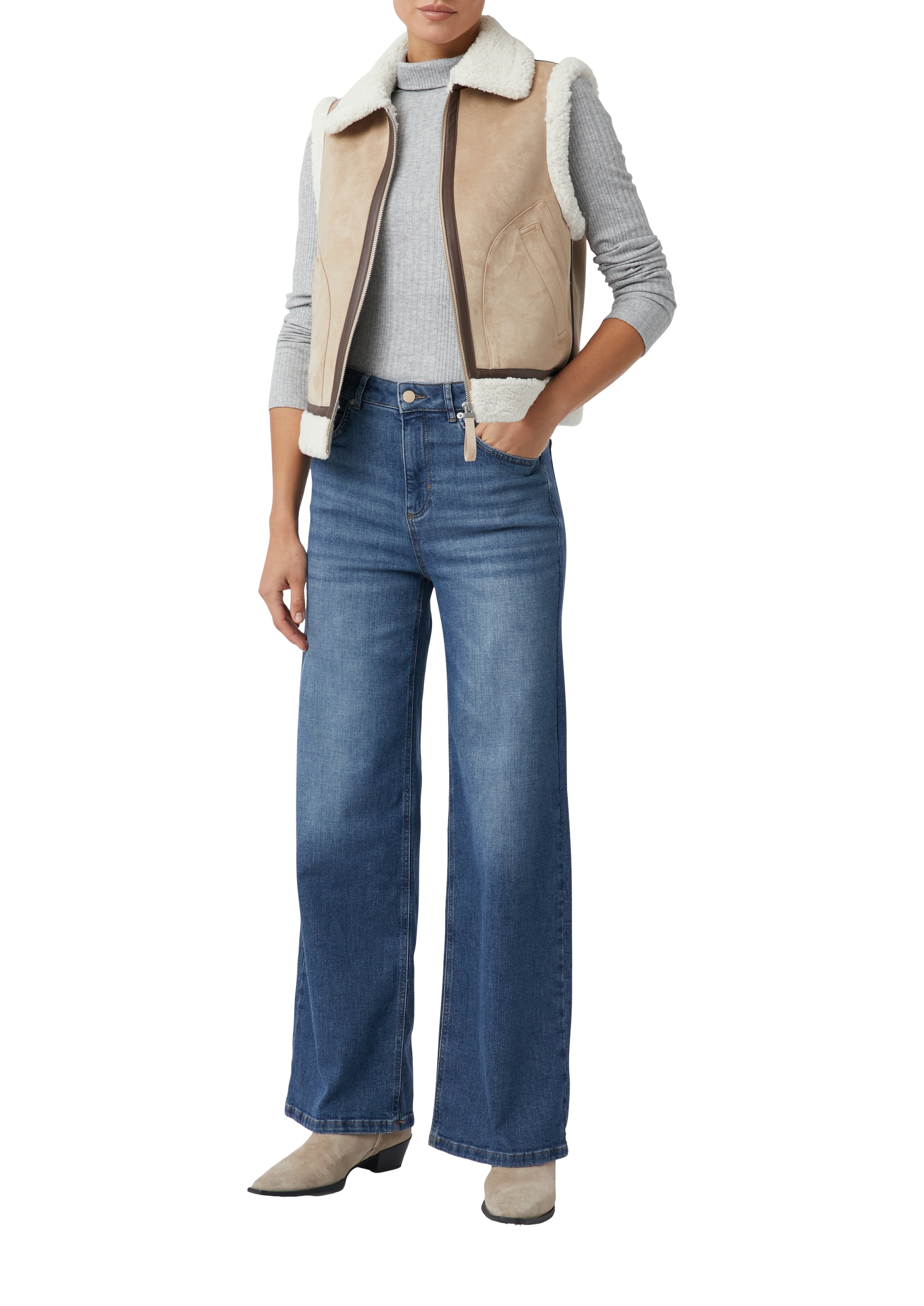 comma casual identity Loose-fit-Jeans »sorgt für eine moderne Silhouette«, washed, casual, loose fit, Baumwollmischung