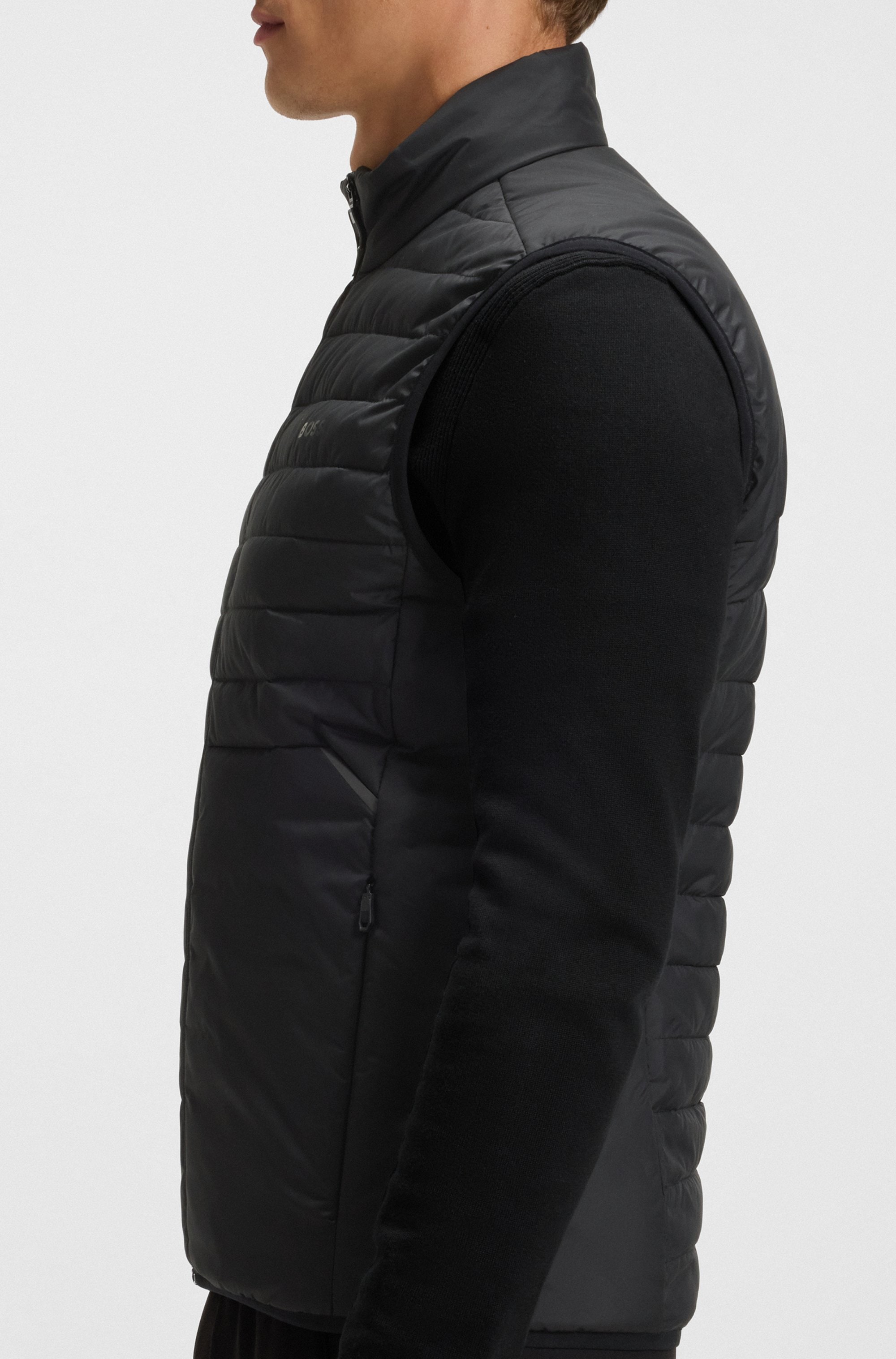 BOSS GREEN Steppweste »V Urbanex Vest« mit soften Stretch-Einsätzen und reflektierenden Details