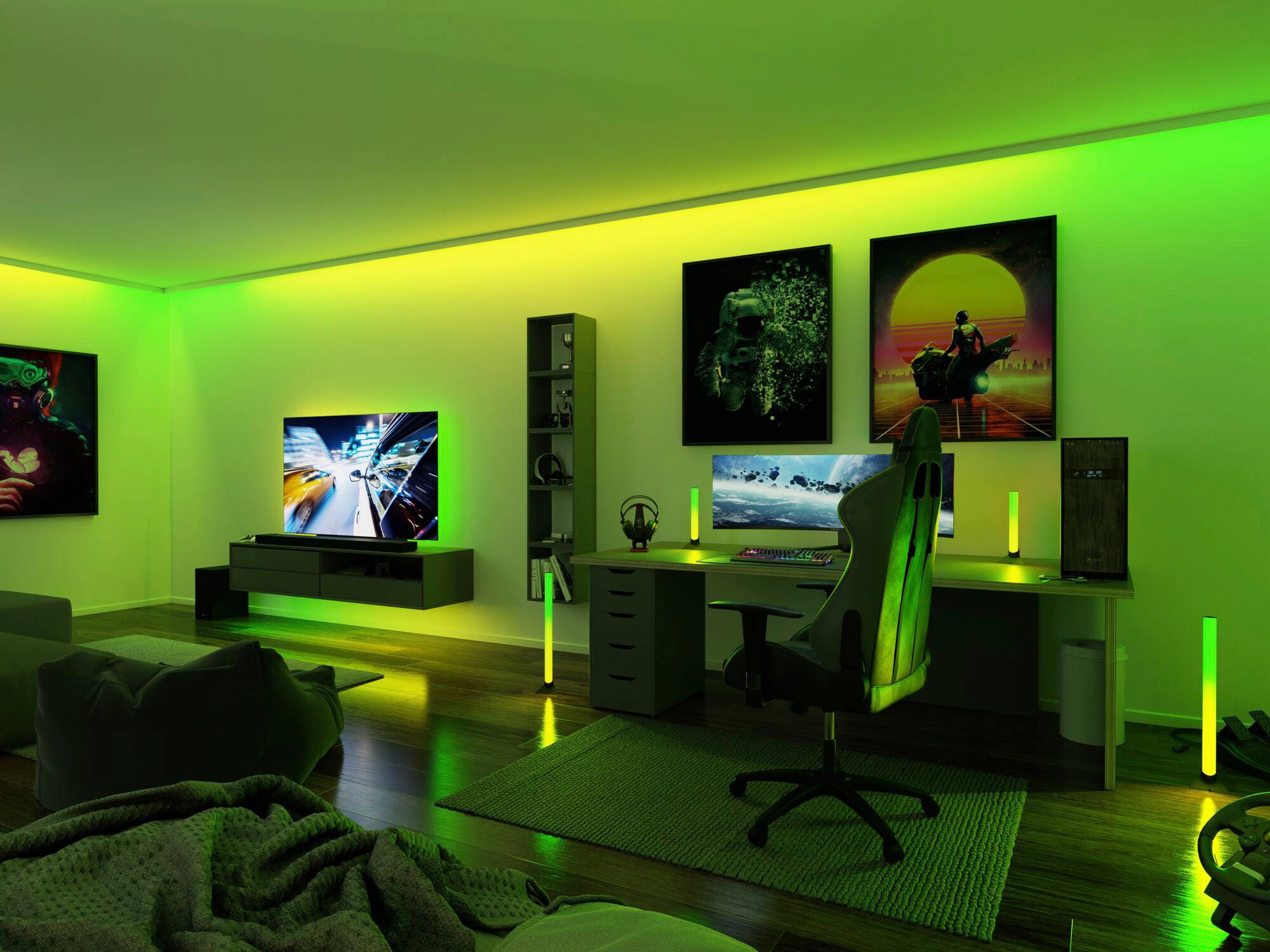 Paulmann LED-Streifen »USB LED Strip TV-Beleuchtung 55 Zoll 2m Dynamic Rainbow RGB 3,5W«, 1 St.-flammig