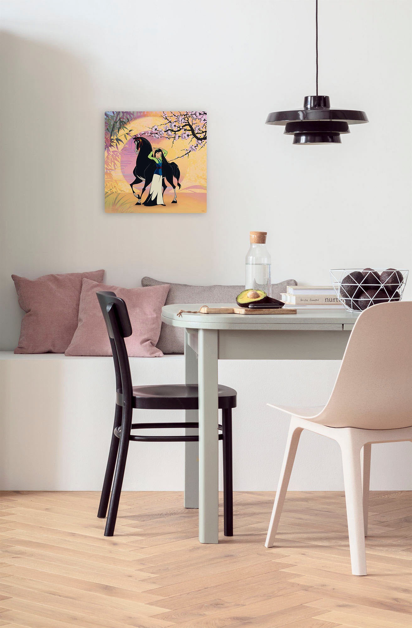 Komar Leinwandbild »Mulan with Kahn - Größe 40 x 40 cm«, Disney, (1 St., 40 x 40 cm (Breite x Höhe), Keilrahmenbild mit Echtholzrahmen, Kinderzimmer