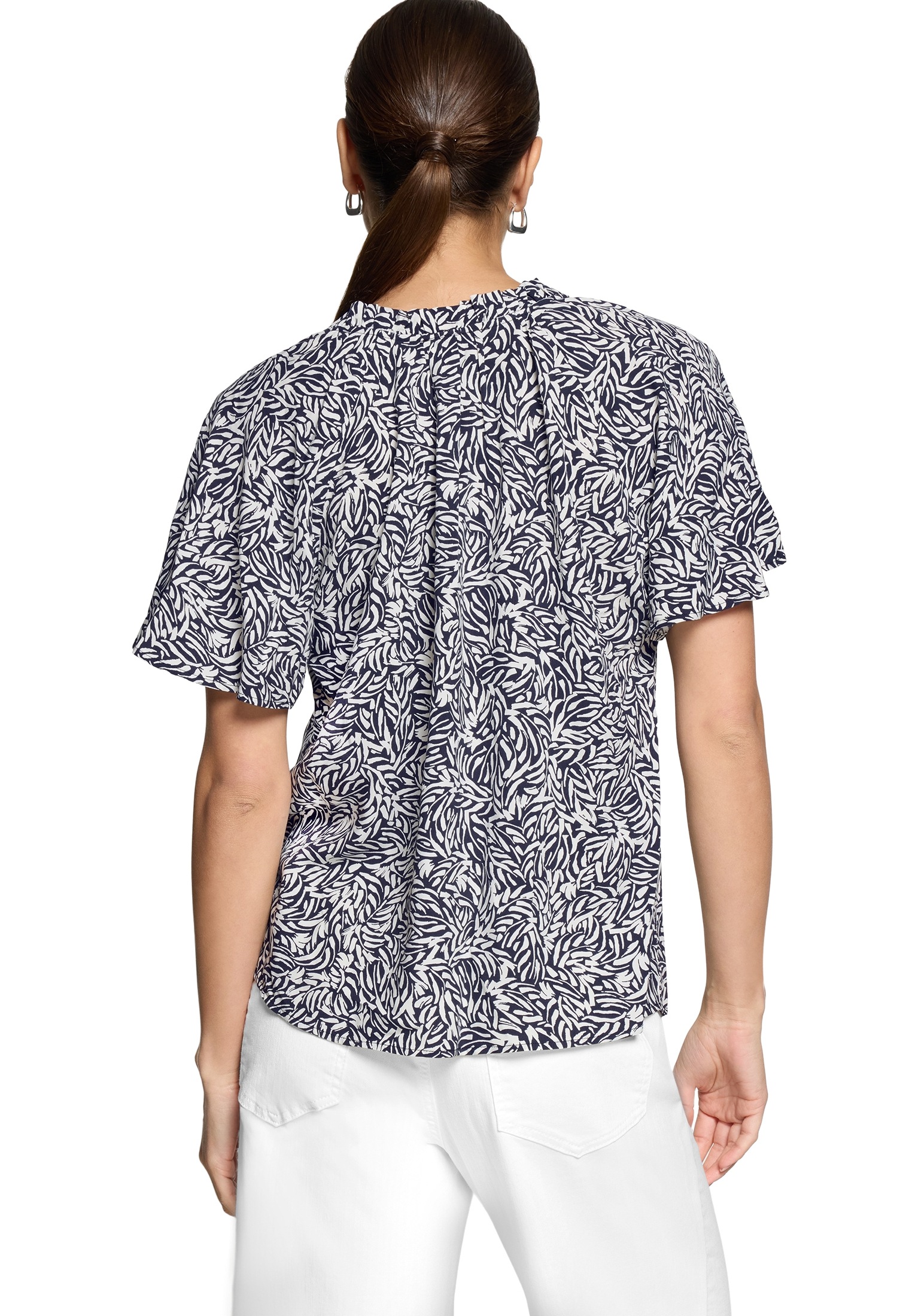 Zero Kurzarmbluse »Kurzarm-Bluse mit Print.«