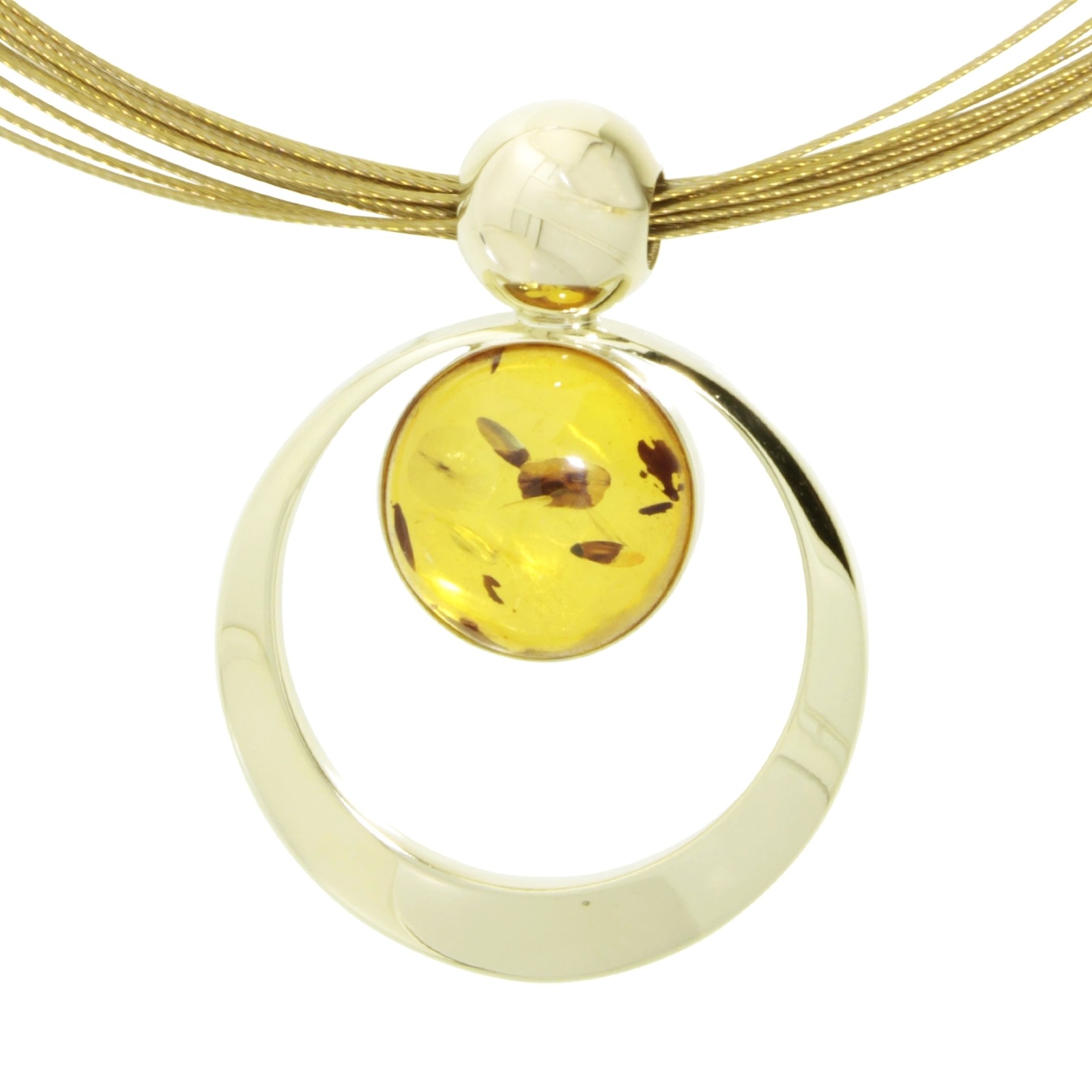 OSTSEE-SCHMUCK Kettenanhänger »- Lenka - Gold 333/000 - Bernstein«