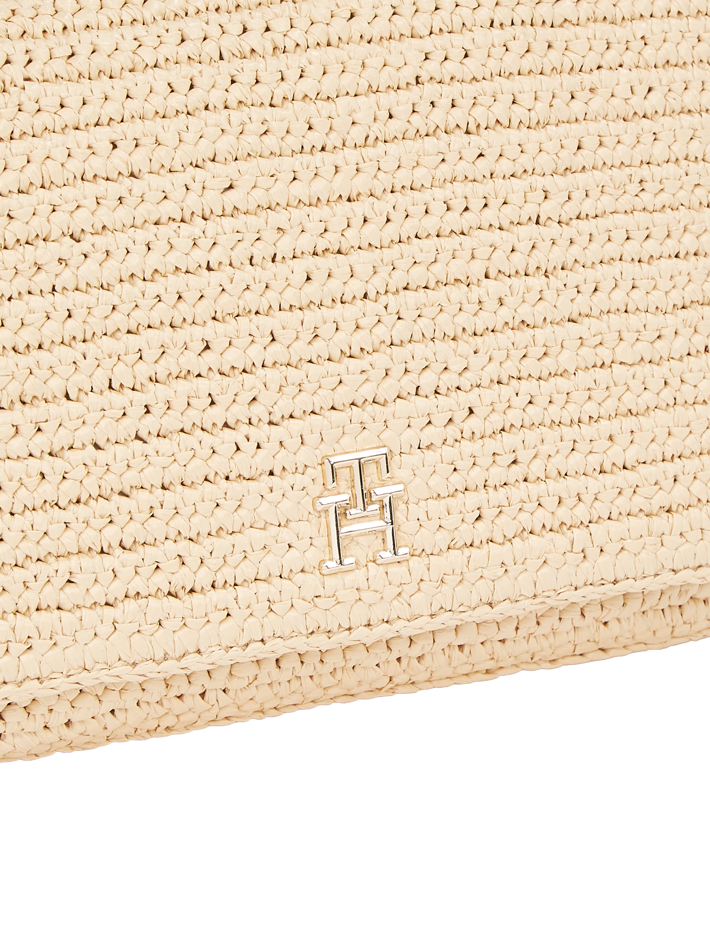 Tommy Hilfiger Umhängetasche »TH SPRING LOGO CONV CROSSOVER«, Mini Bag, Schultertasche in Flecht-Bast-Optik