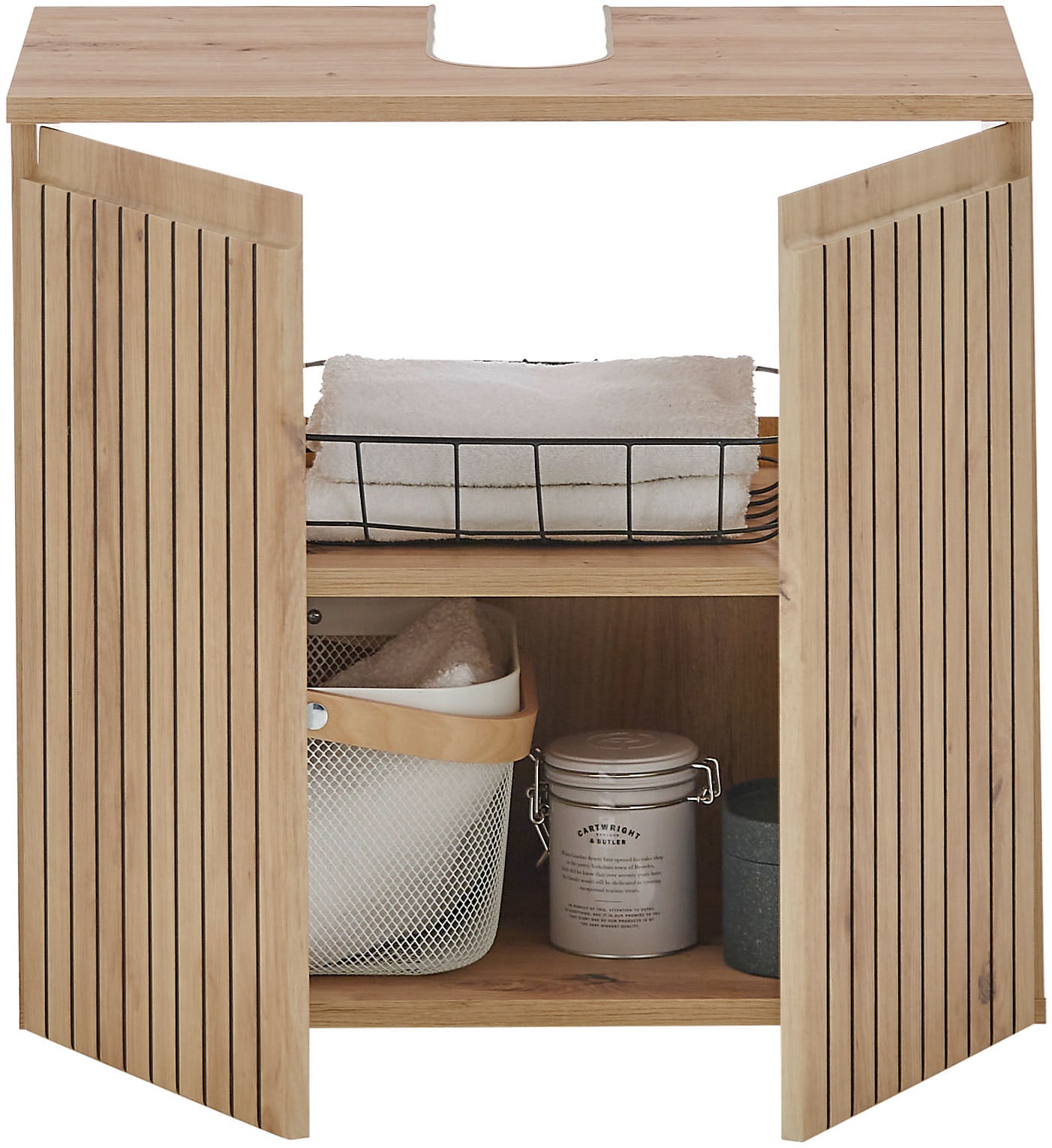 BASIC by Balculina Waschbeckenunterschrank »Austin«, (1 St.), Breite 60 cm, Türanschlag L/R wechselbar