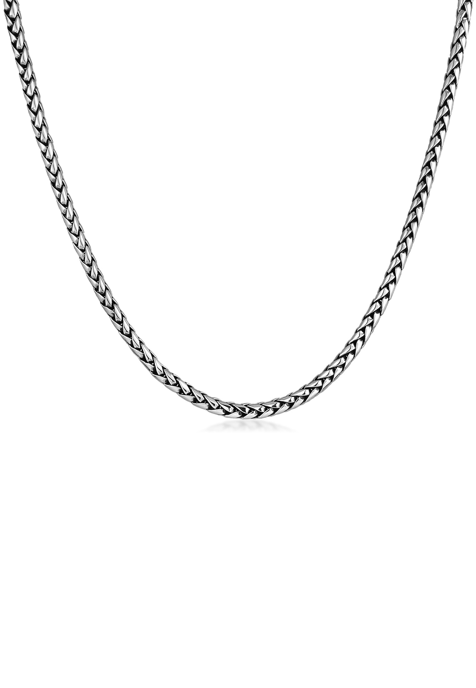 Kuzzoi Silberkette »Halskette Herren Zopfkette Trend Oxidiert Massiv 925 Silber«