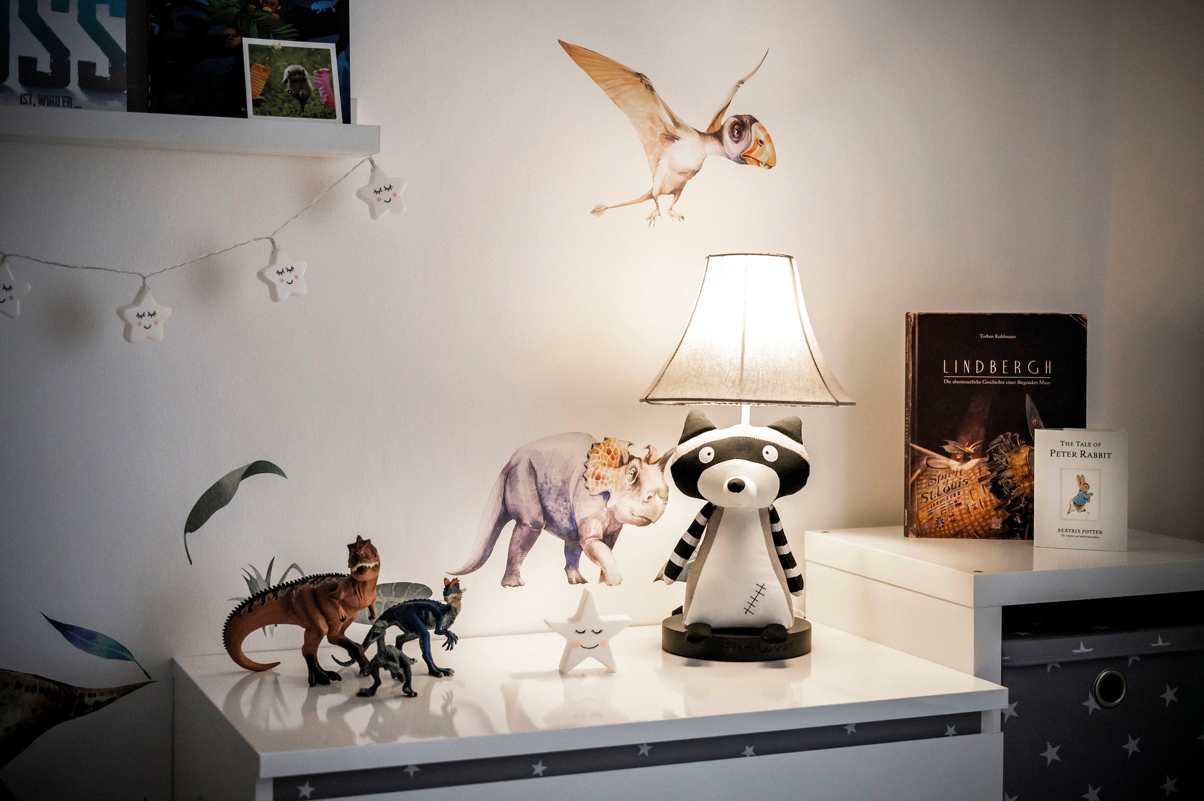 Happy Lamps for smiling eyes LED Tischleuchte »Ben der Waschbär«, 1 flammig, Leuchtmittel GU 5,3 | LED fest integriert, Hochwertig, Einzigartig, Tiermotiv