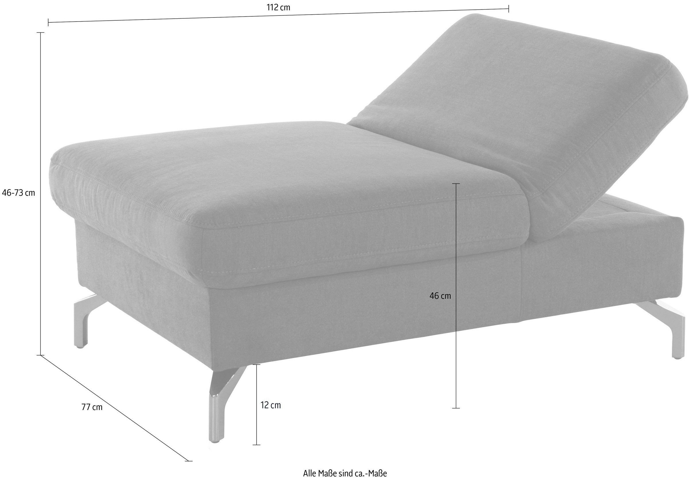 sit&more Hocker »Brisbane« Fußhöhe 12 cm, mit Federkern und Klappfunktion