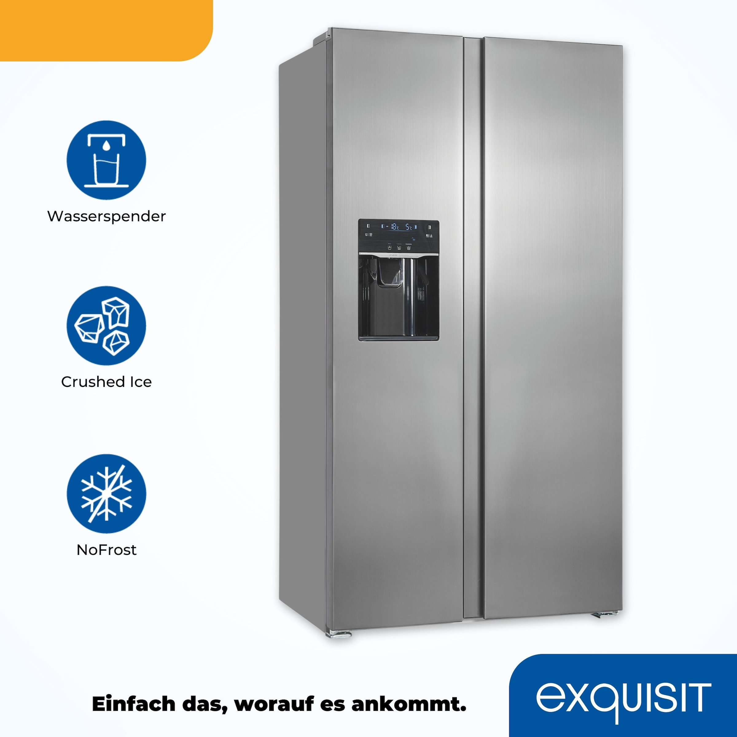 exquisit Side-by-Side »SBS520-CF-040E inoxlook«