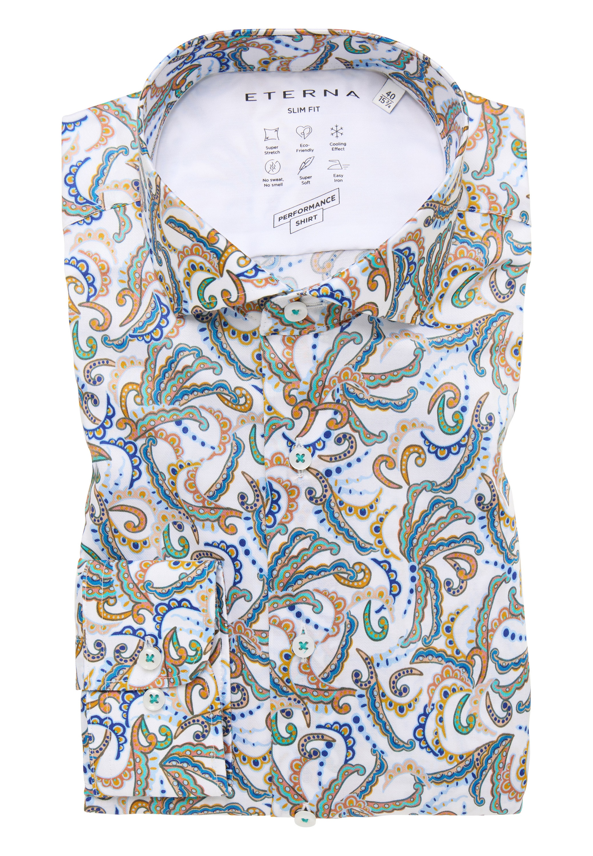 Eterna Langarmhemd »SLIM FIT«, EASY IRON (bügelleicht)