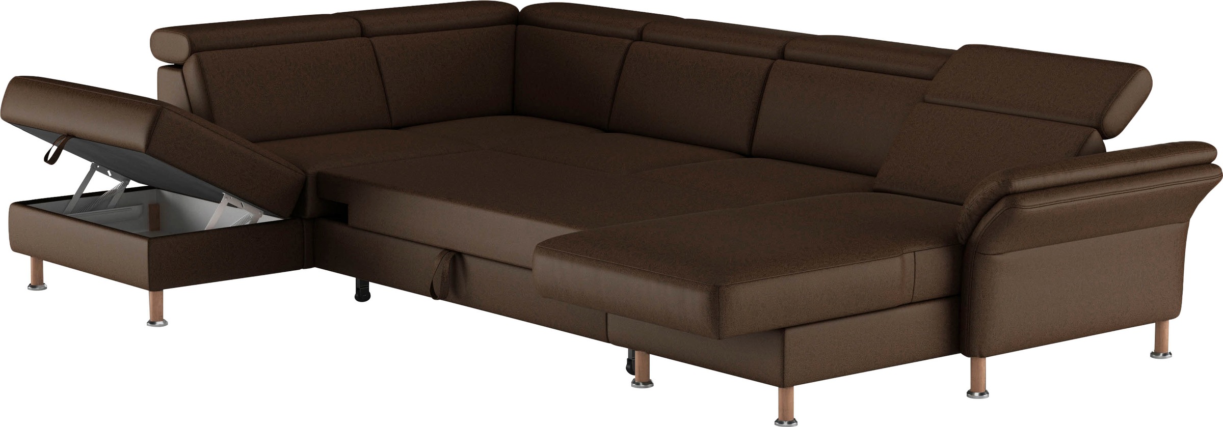 Home affaire Wohnlandschaft »Calypso U-Form«, wahlweise mit motorischer Relaxfunktion