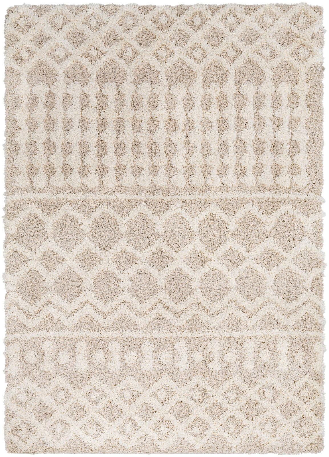 Surya Hochflor-Teppich »DUBAI«, rechteckig, 52 mm Höhe, Shaggy Hochflorteppich, Flauschiger, Boho Wohnzimmerteppich/Läufer