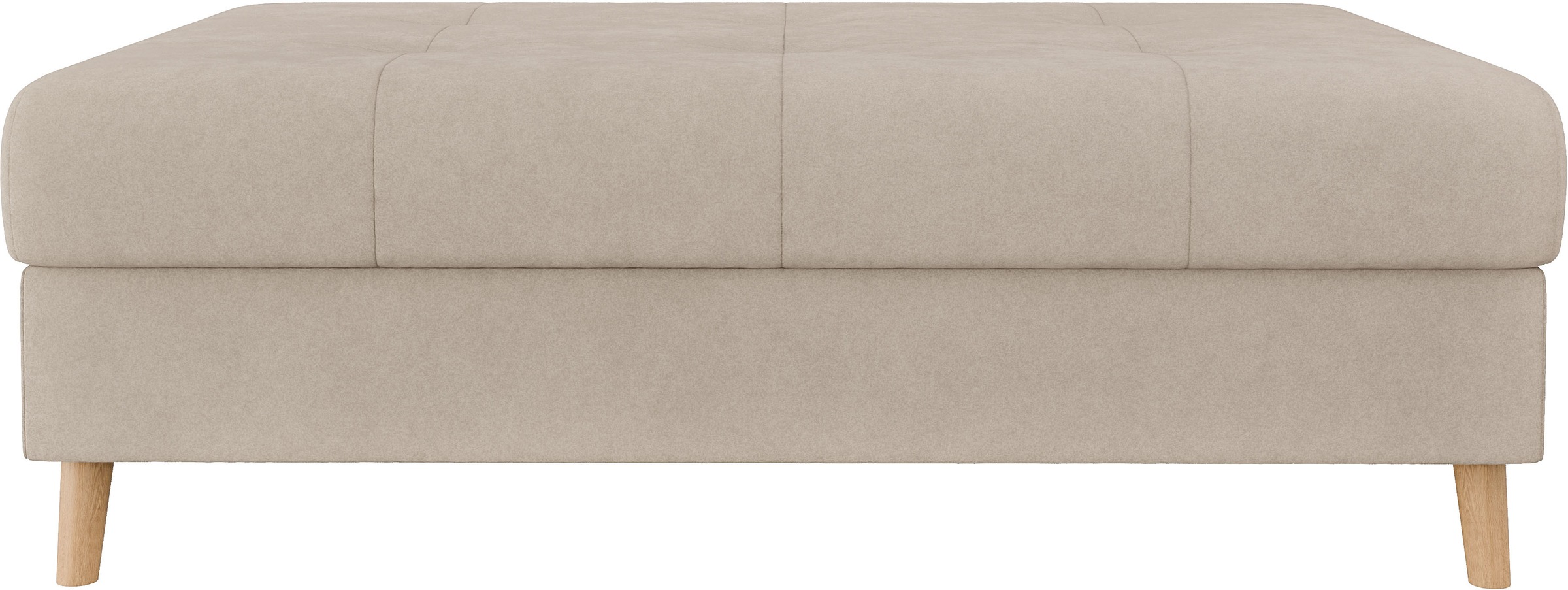 Home affaire Polsterhocker »CHARRE XXL, Steppung im Sitzbereich, Maße: B/T/H: 118/73/40 cm«, passend zur Serie CHARRE, auch in Cord und Bouclé