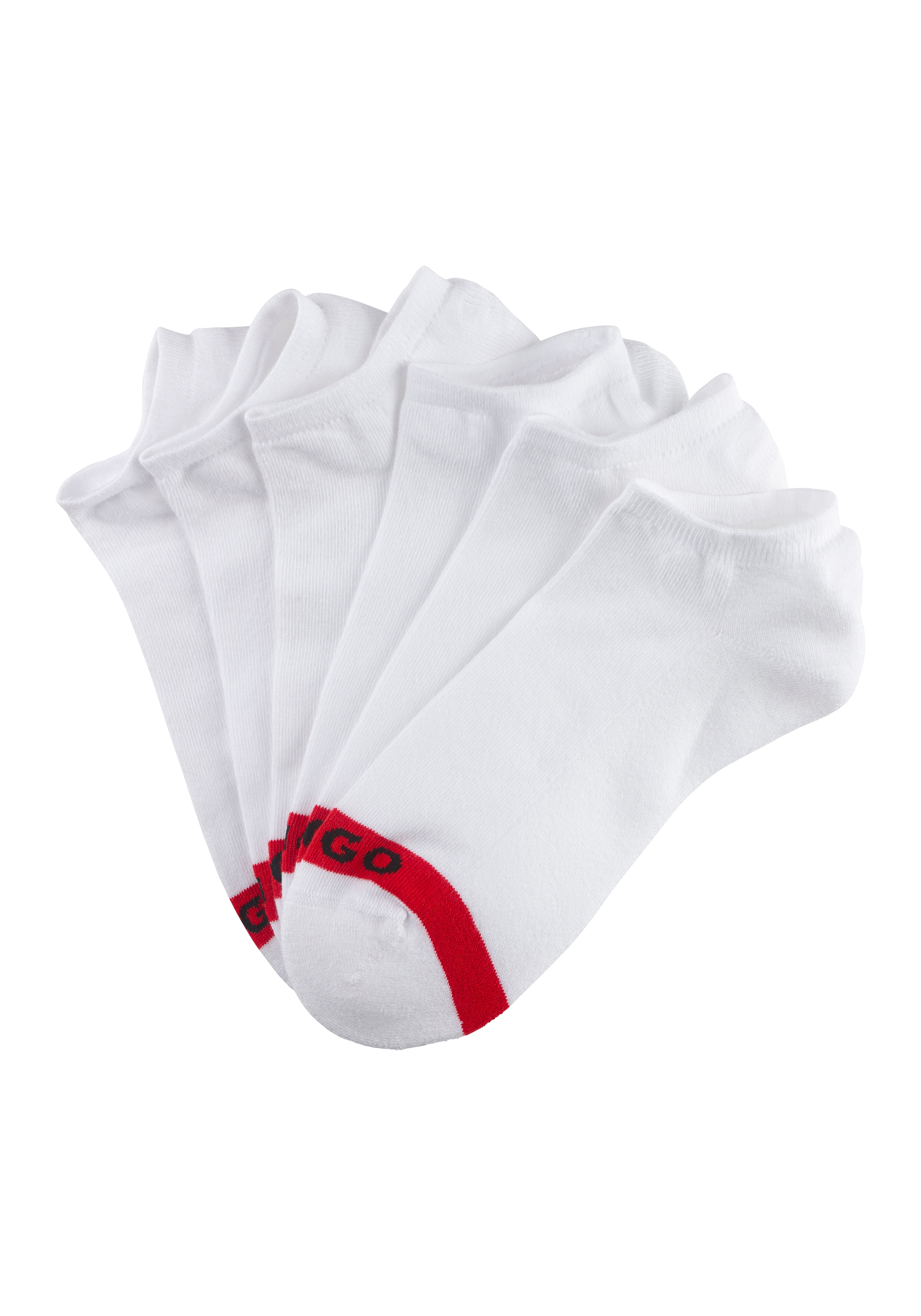 HUGO Underwear Businesssocken »3P LC PLUSH TAPE CC«, (Packung, 3 Paar, 3er), mit HUGO Logostickerei auf rotem Farbstreifen