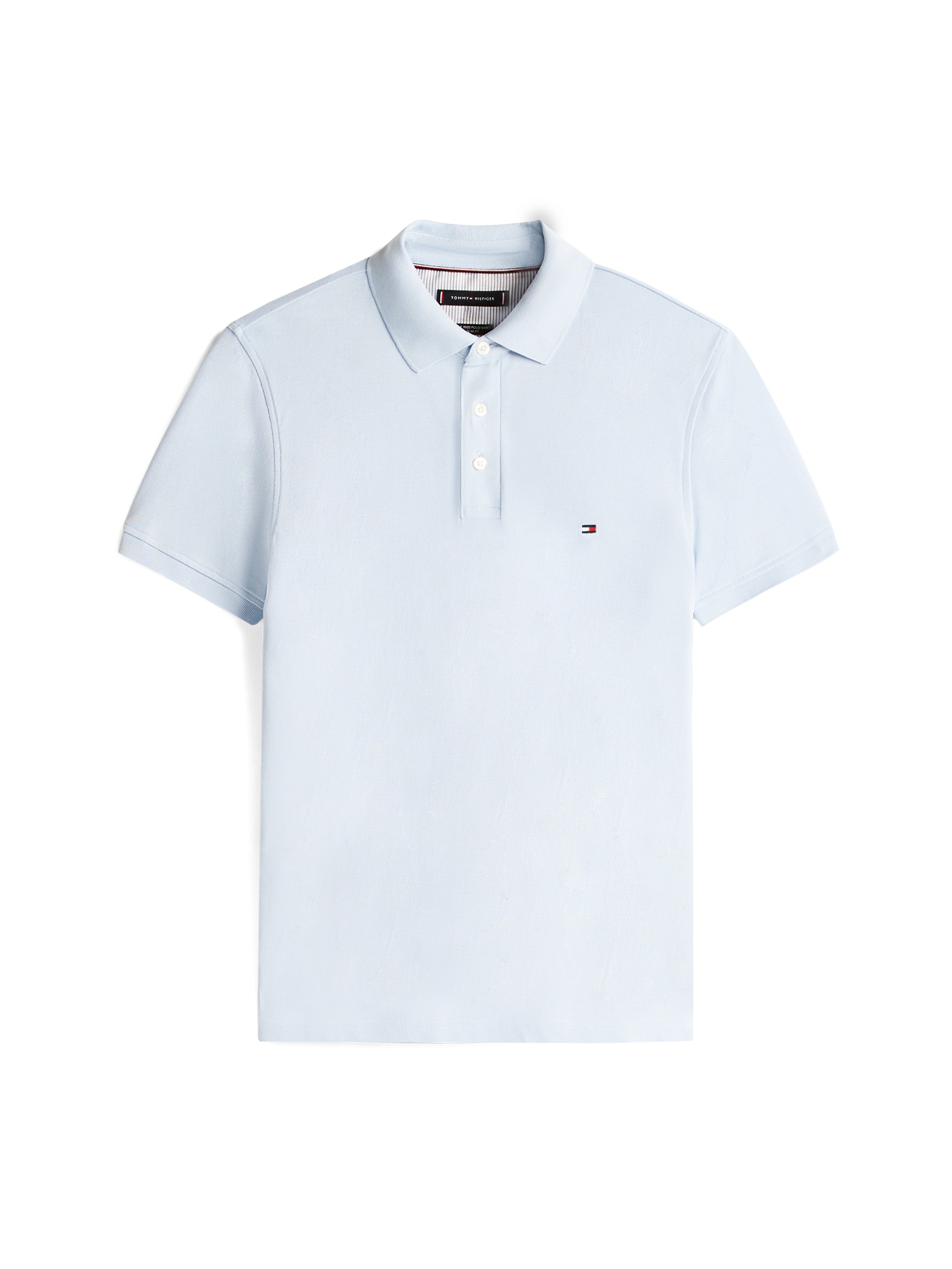 Tommy Hilfiger Poloshirt »1985 SLIM POLO mit Piqué-Struktur und Stickerei« meliert, casual, slim fit, Baumwollmix, Polokragen