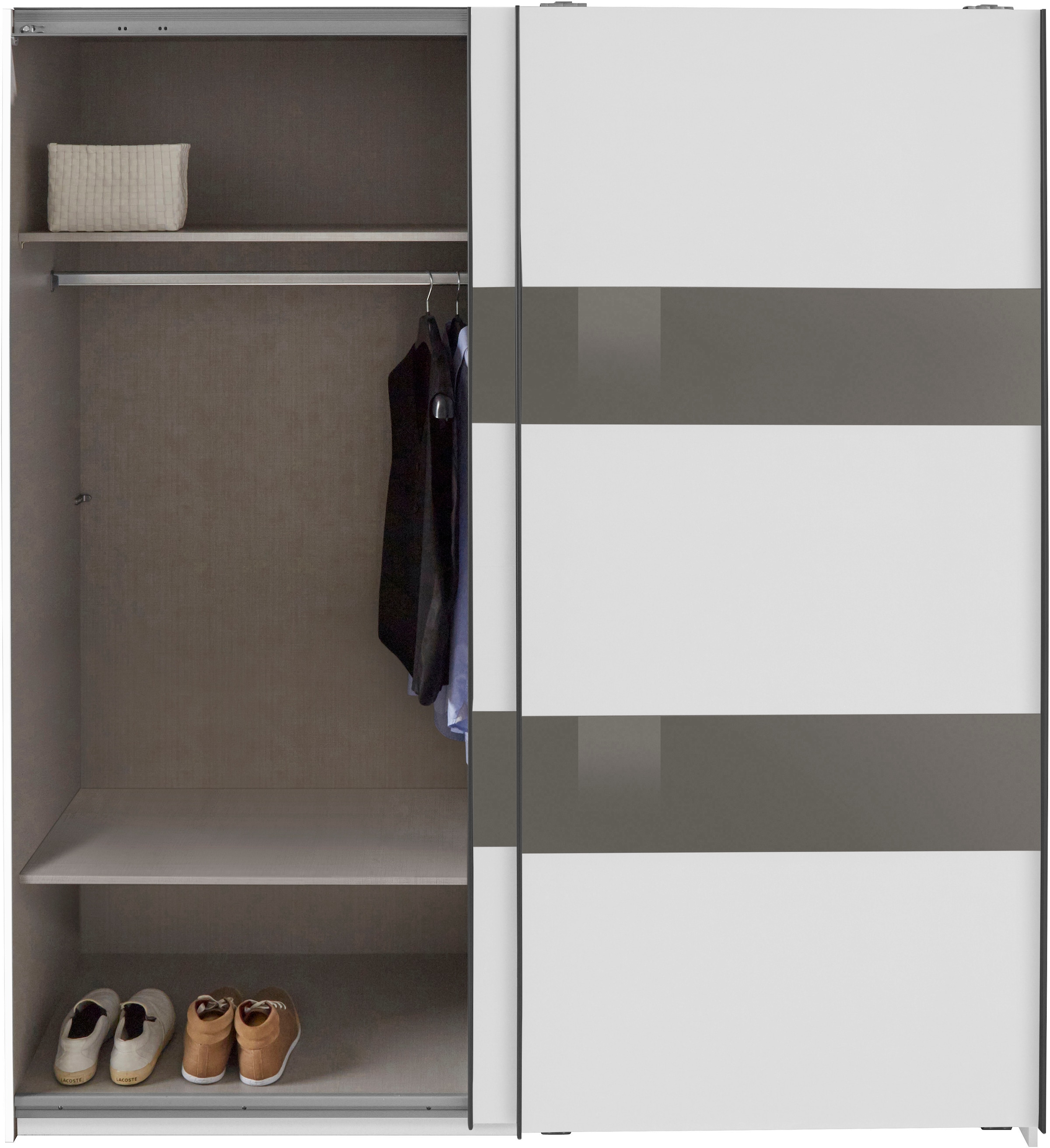 Wimex Schwebetürenschrank »Altona«, mit Glaselementen und zusätzlichen Einlegeböden