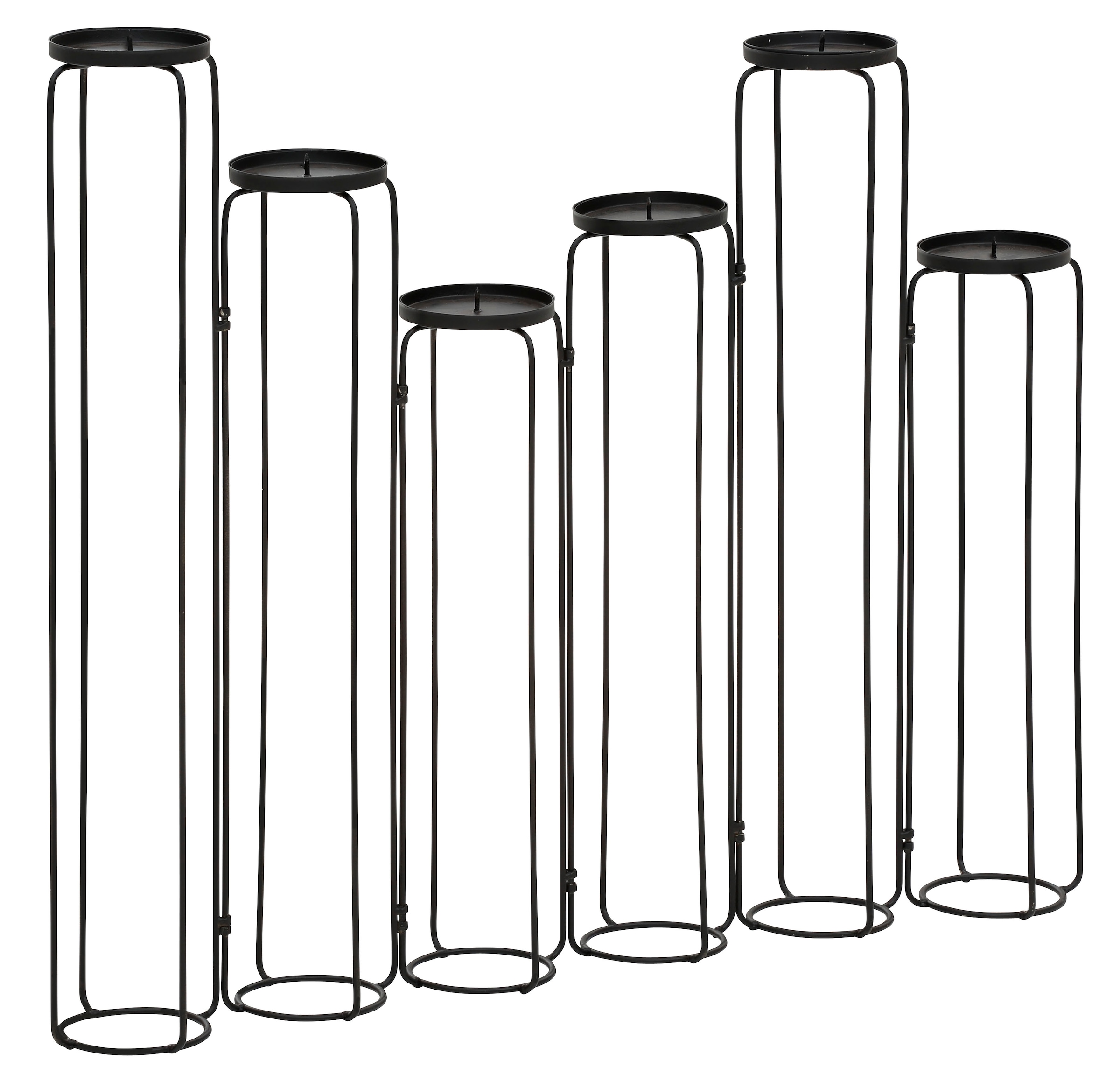 Leonique Kerzenständer »Mareesa«, (1 St.), aus Metall, für Stumpenkerzen,  Höhe ca. 65 cm, variabel stellbar auf Rechnung kaufen