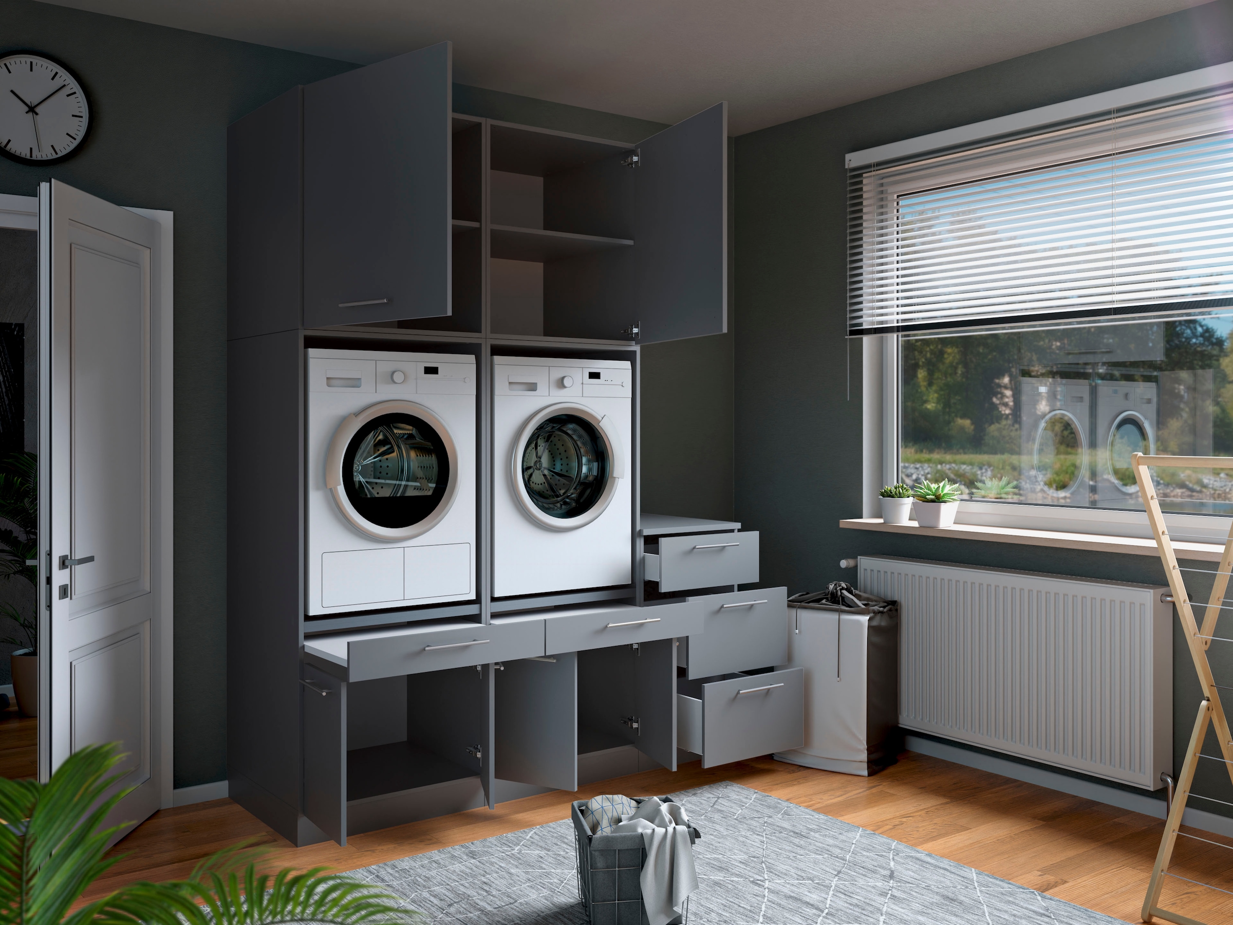 Laundreezy Mehrzweckschrank-Set »Laundreezy, 5-tlg. Mehrzweckschrank-Set B/H/T 186/238/68 cm« 5 Stk. tlg.