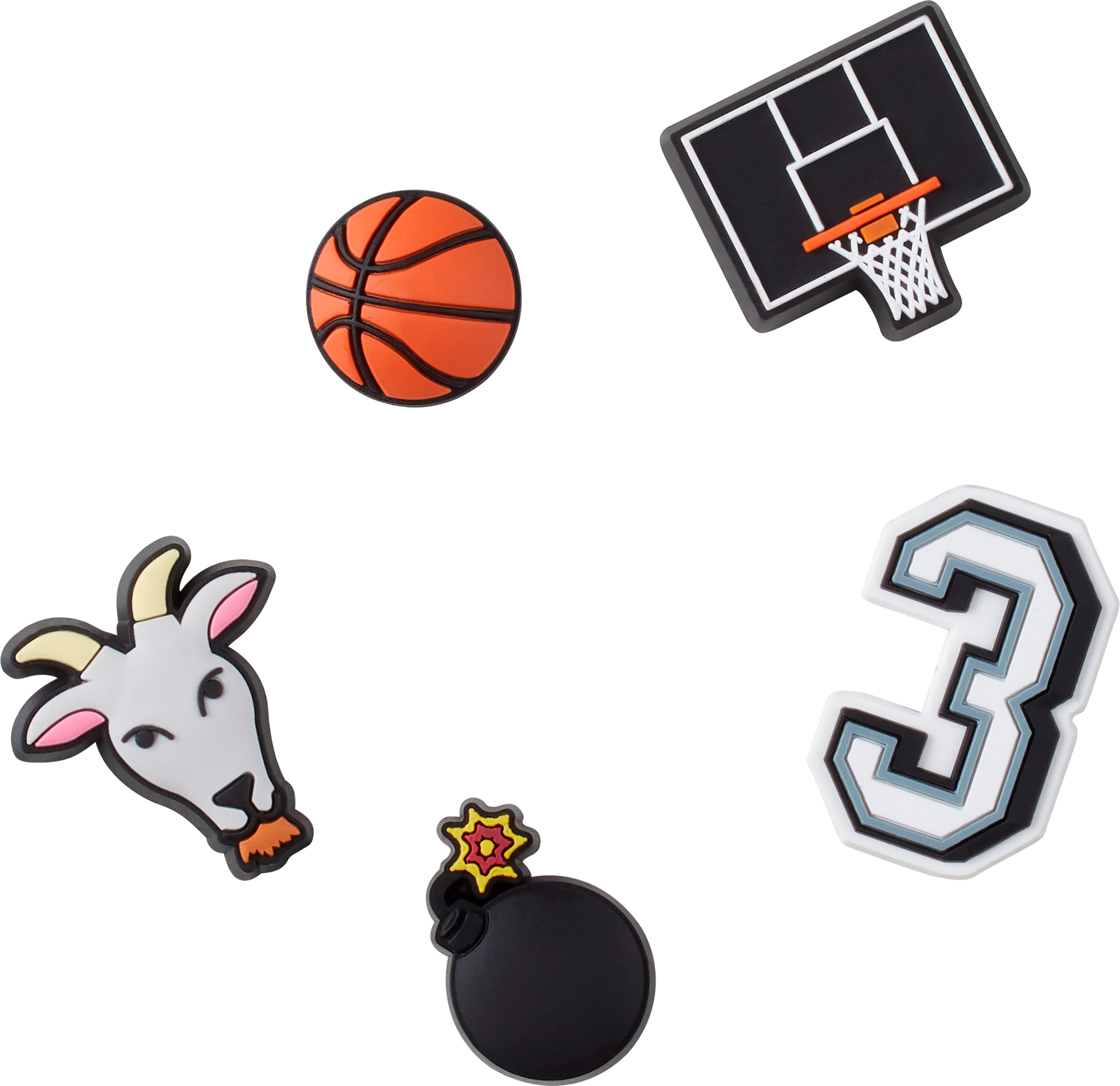 Crocs Schuhanstecker »Jibbitz™ Basketball Star«, (Set, 5 tlg., Kein Spielzeug. Nicht... kaufen