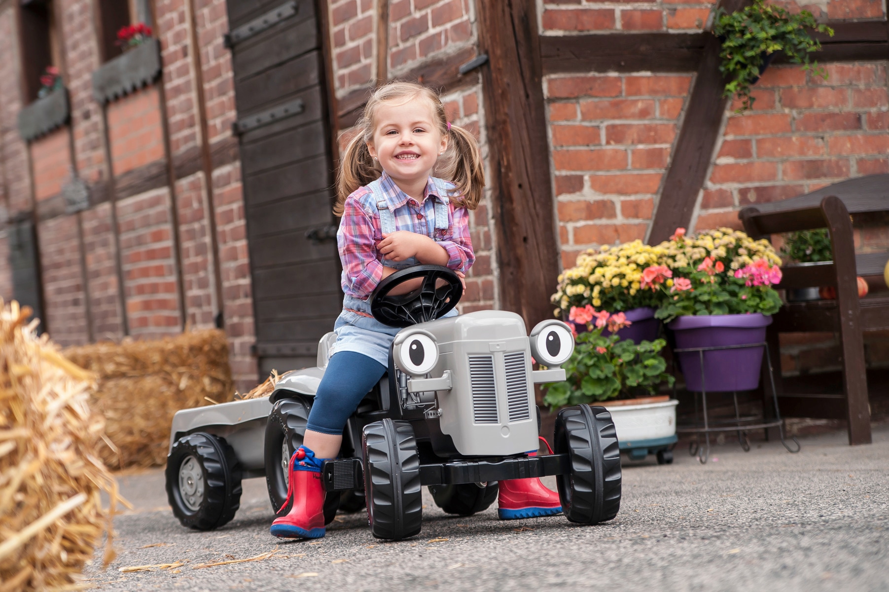Rolly Toys Tretfahrzeug »Little Grey Fergie«, Traktor mit Trailer