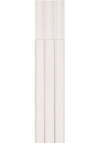 Kabelkanal, (3 St.), PVC Kabelschacht, eckig, selbstklebend, 100/2,1/1,0 cm, Weiß