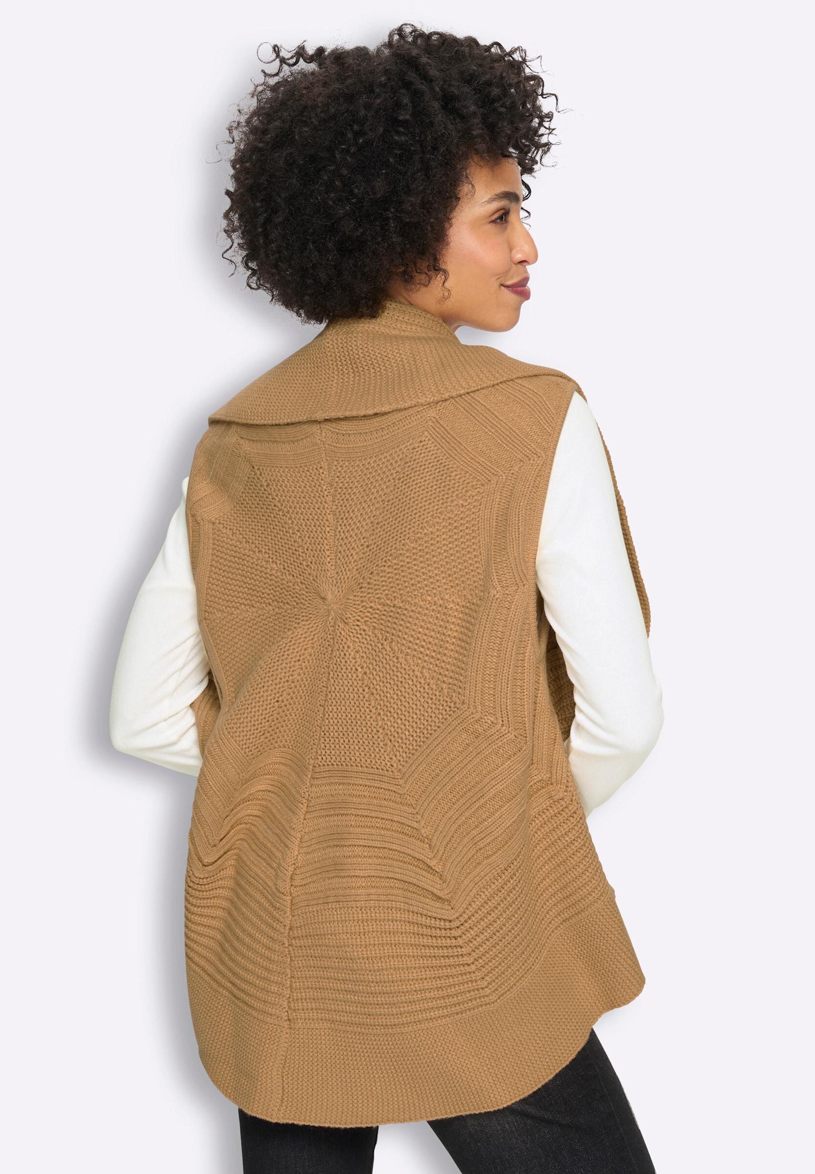 heine Strickweste »Strickweste Strickjacke mit Ajourmuster«