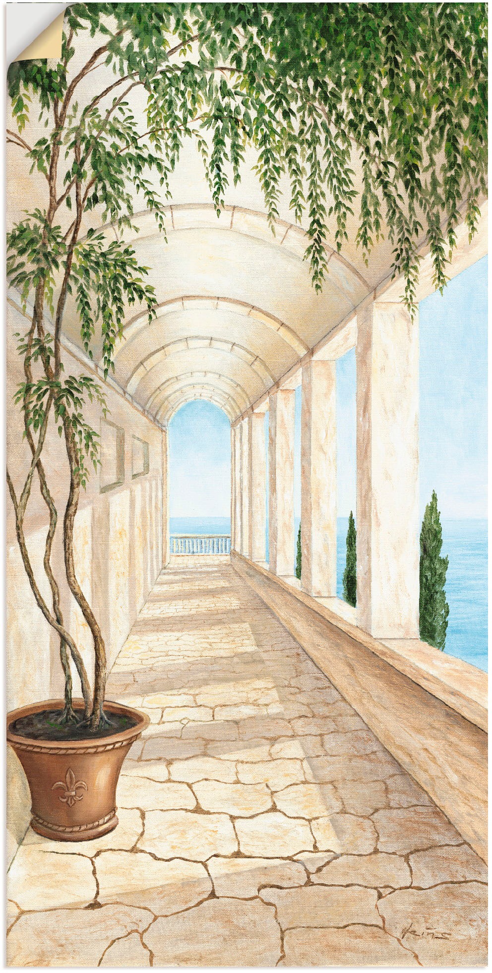 Artland Wandbild »Capri«, Gebäude, (1 St.), als Alubild, Outdoorbild, Leinwandbild, Poster, Wandaufkleber