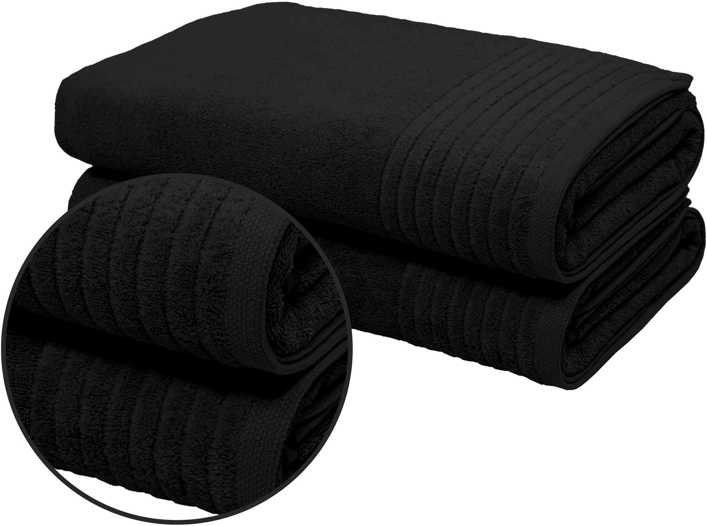 my home Saunatuch »Sanremo Premium, Premium Handtücher, 600 gr/m², 80x200cm« Bordüre, einfarbig, flauschig, weich, dicke Qualität, 5 Jahre Garantie