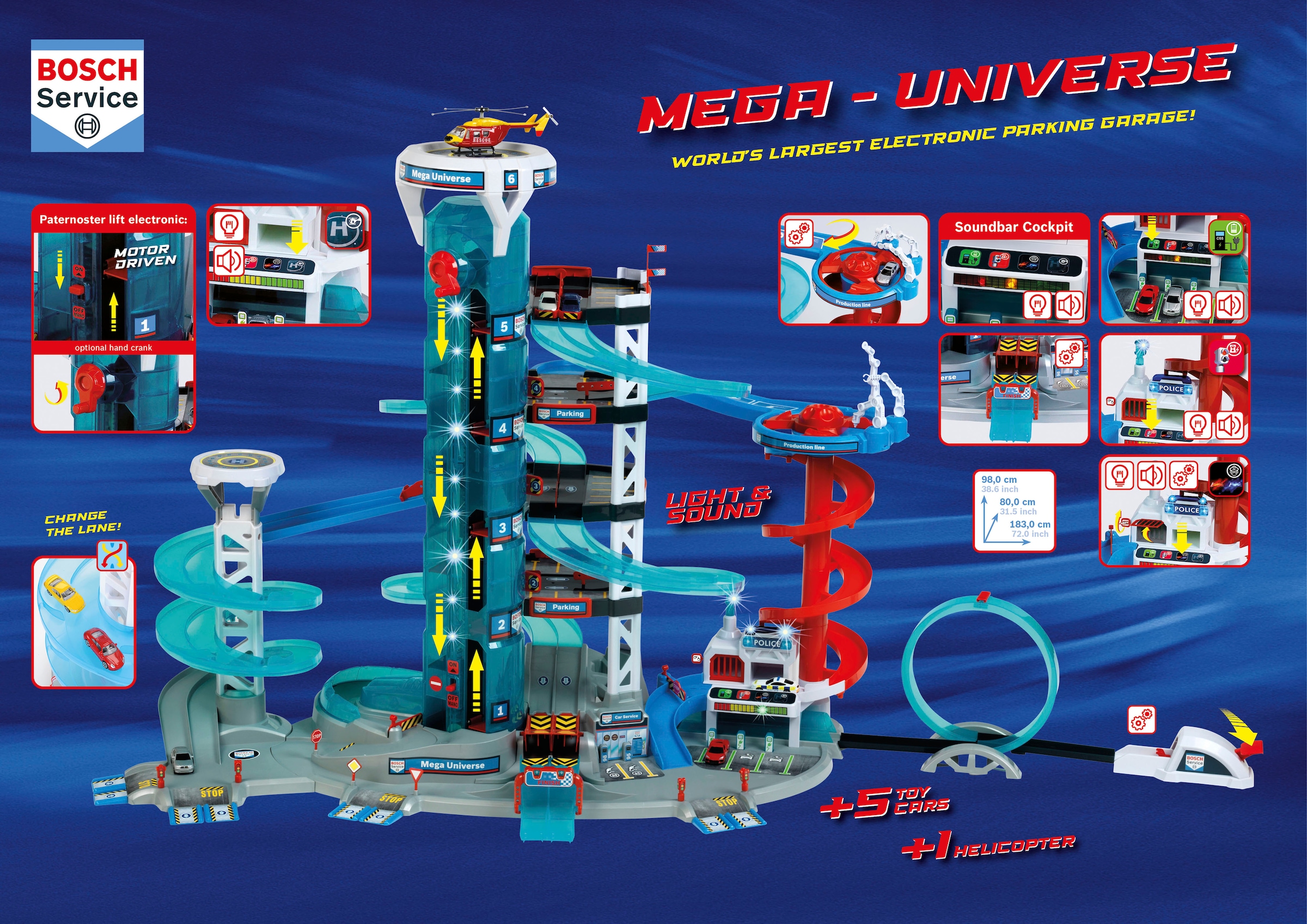 Klein Spiel-Parkhaus »Bosch Car Service Mega Universe«