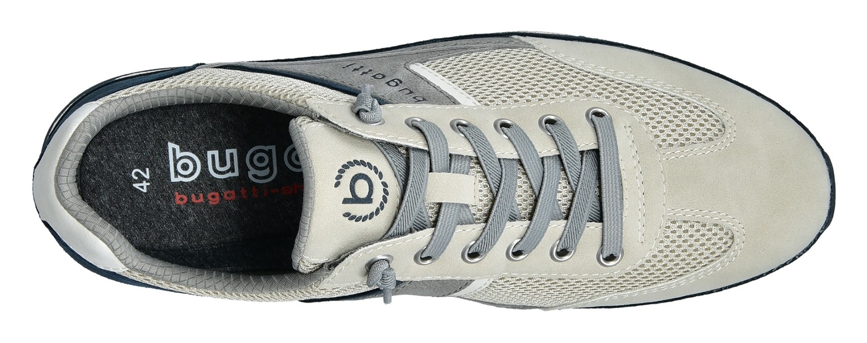 bugatti Slip-On Sneaker, Halbschuh, Freizeitschuh, Slipper mit elastischen Gummizügen