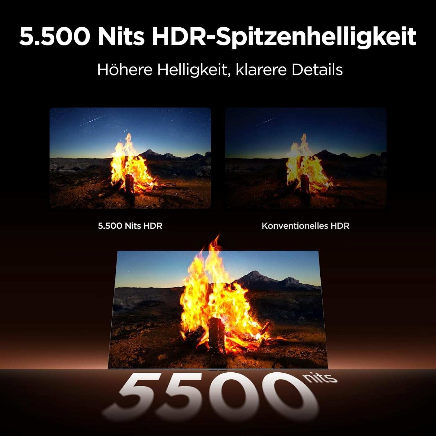 TCL Mini-LED-Fernseher »75C8LX1« 189 cm/75 ″ SQD-Mini LED, HDR 6000 Nits, 100%BT.2020, 144Hz, AiPQ Pro,Dolby Vision
