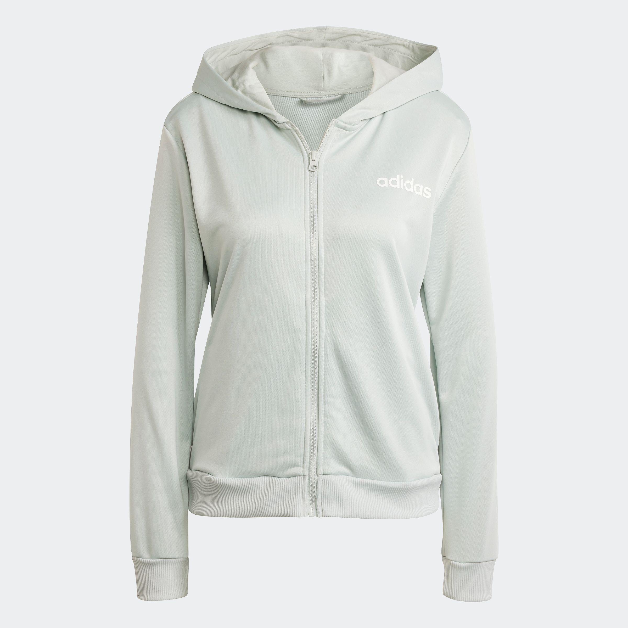 adidas Sportswear Trainingsanzug »W LINEAR TS«, (2 tlg.), Trainingsjacke mit Kapuze, Tracksuit