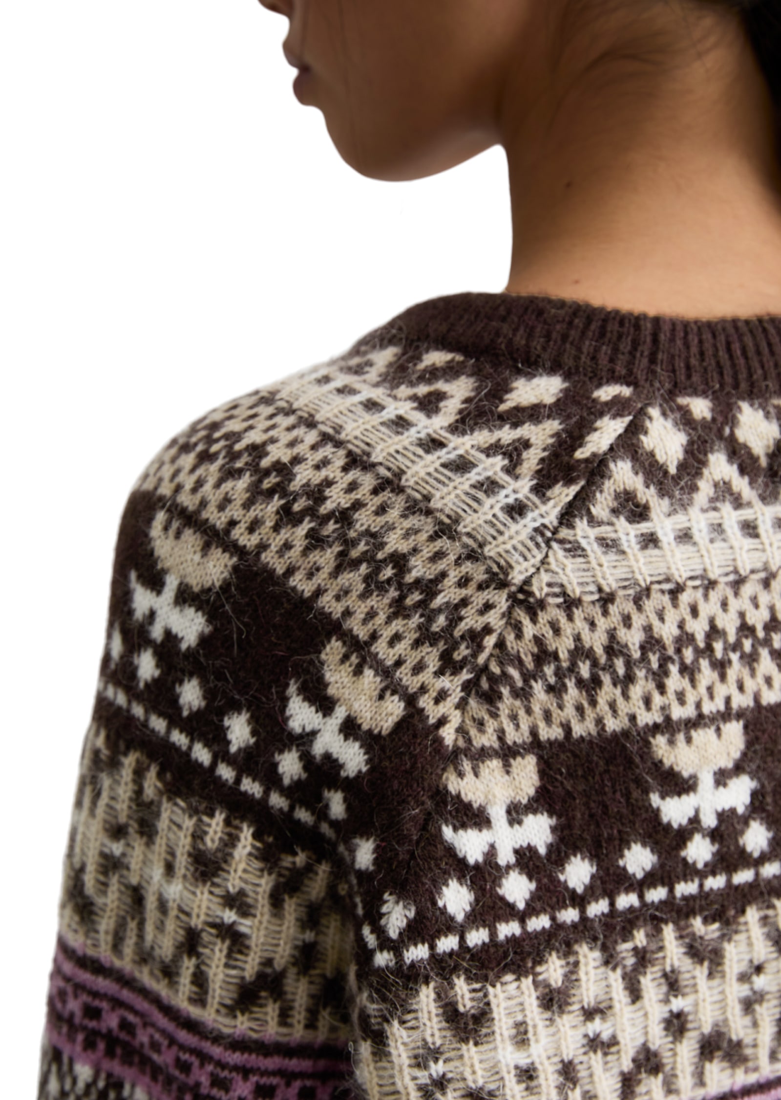 Marc O'Polo DENIM Strickpullover cropped aus softem Alpakawolle-Schurwolle-Viskose-Mix