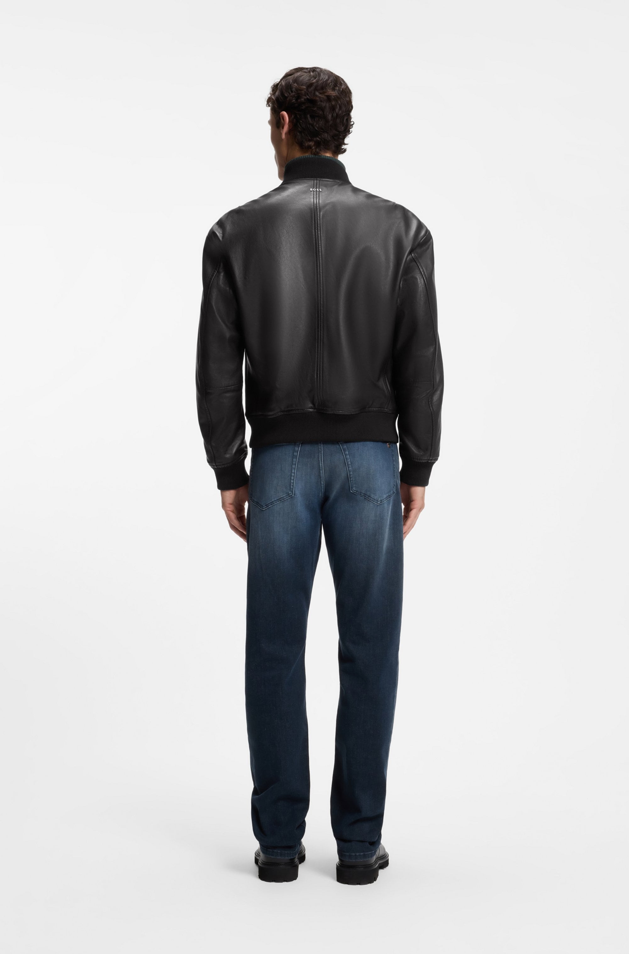 BOSS ORANGE Lederjacke »Jokans« Bomberjacke aus Nappaleder, Regular Fit