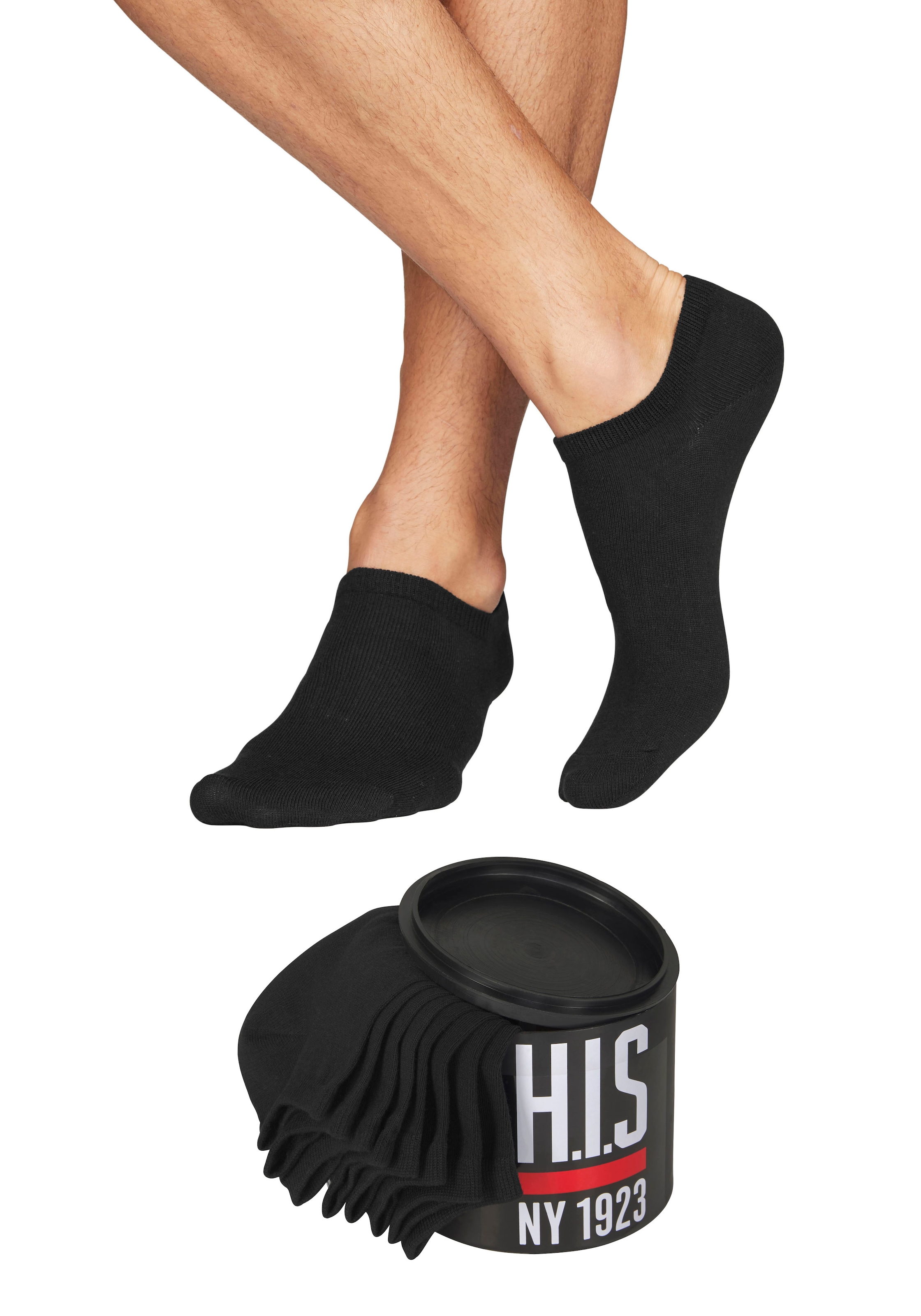 H.I.S Sneakersocken, (Dose, 8 Paar), in der Geschenkdose